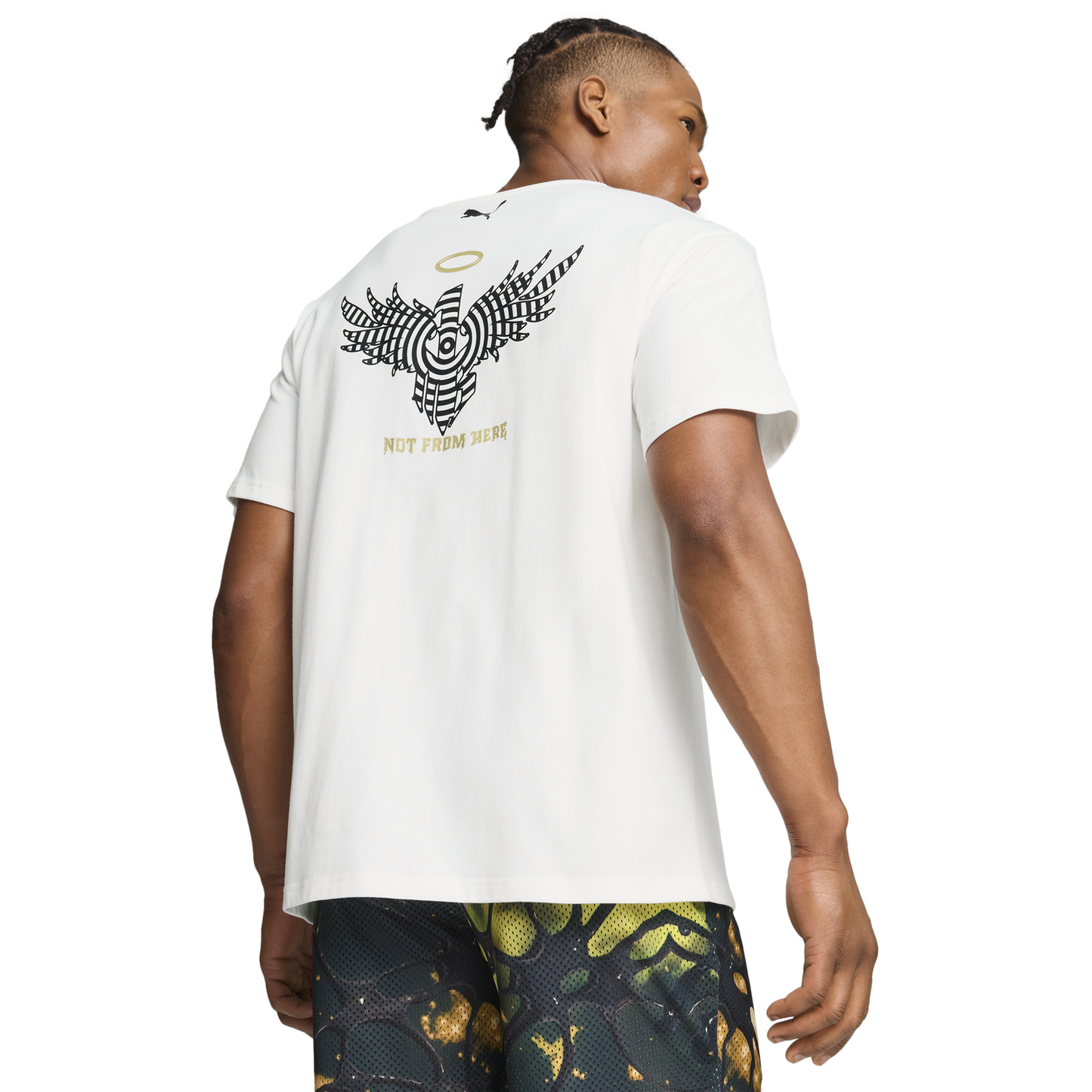 PUMA Footlocker 50th Anniversary Melo Logo T-Shirt - Men's - White/Gold/Black