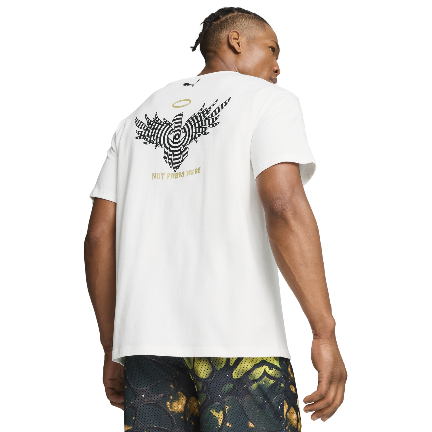 PUMA Footlocker 50th Anniversary Melo Logo T-Shirt - Men's - White/Gold/Black