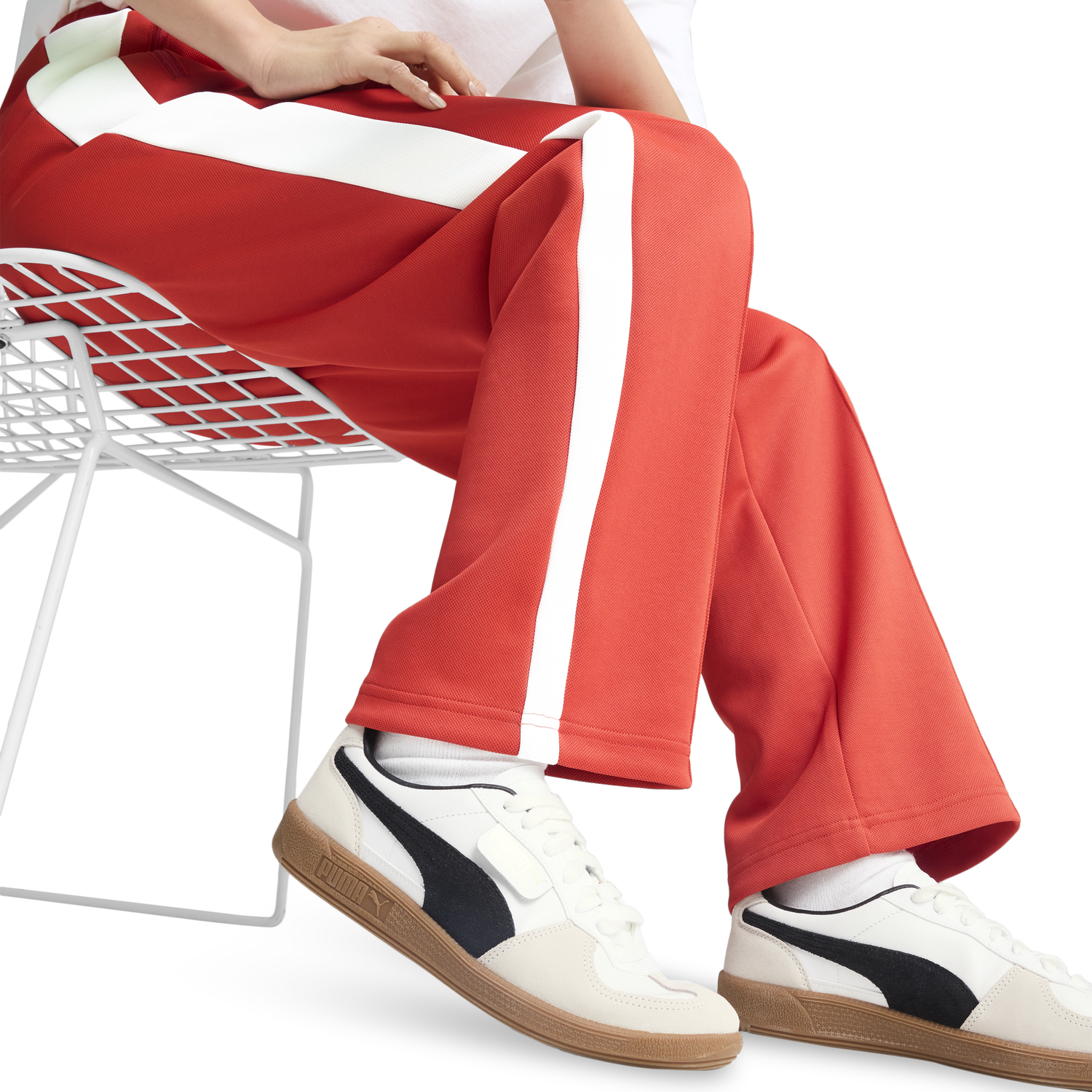 PUMA T7 ALWAYS ON STRAIGHT TRACK PANTS - Women's - Red Fire