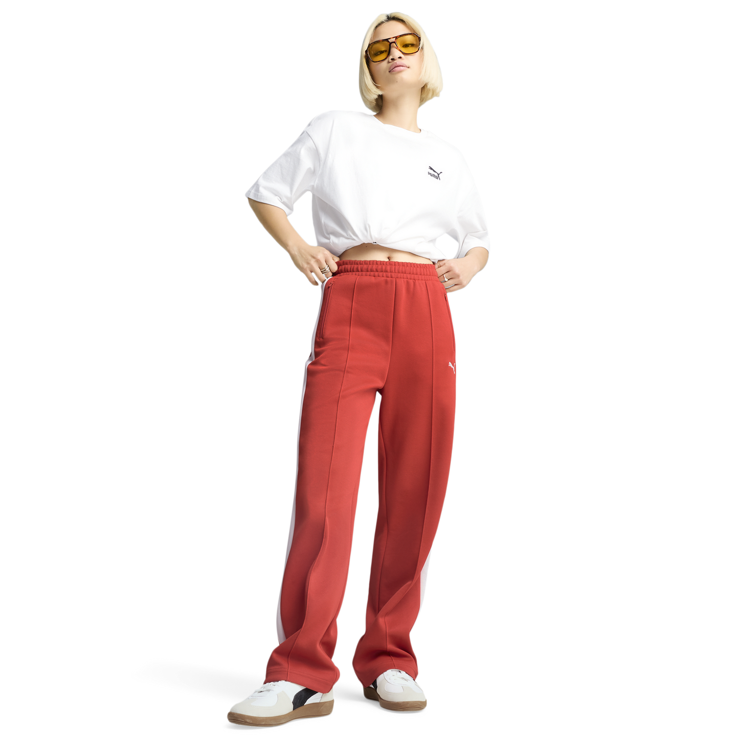 PUMA T7 ALWAYS ON STRAIGHT TRACK PANTS - Women's - Red Fire