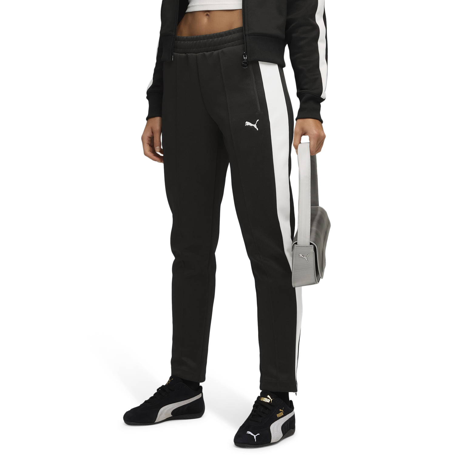 PUMA T7 ALWAYS ON SLIM TRACK PANTS - Women's - Puma Black