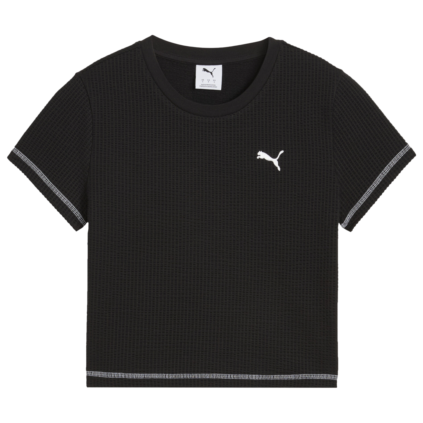 PUMA DARE TO TEXTURED BABY TEE - Women's - Puma Black