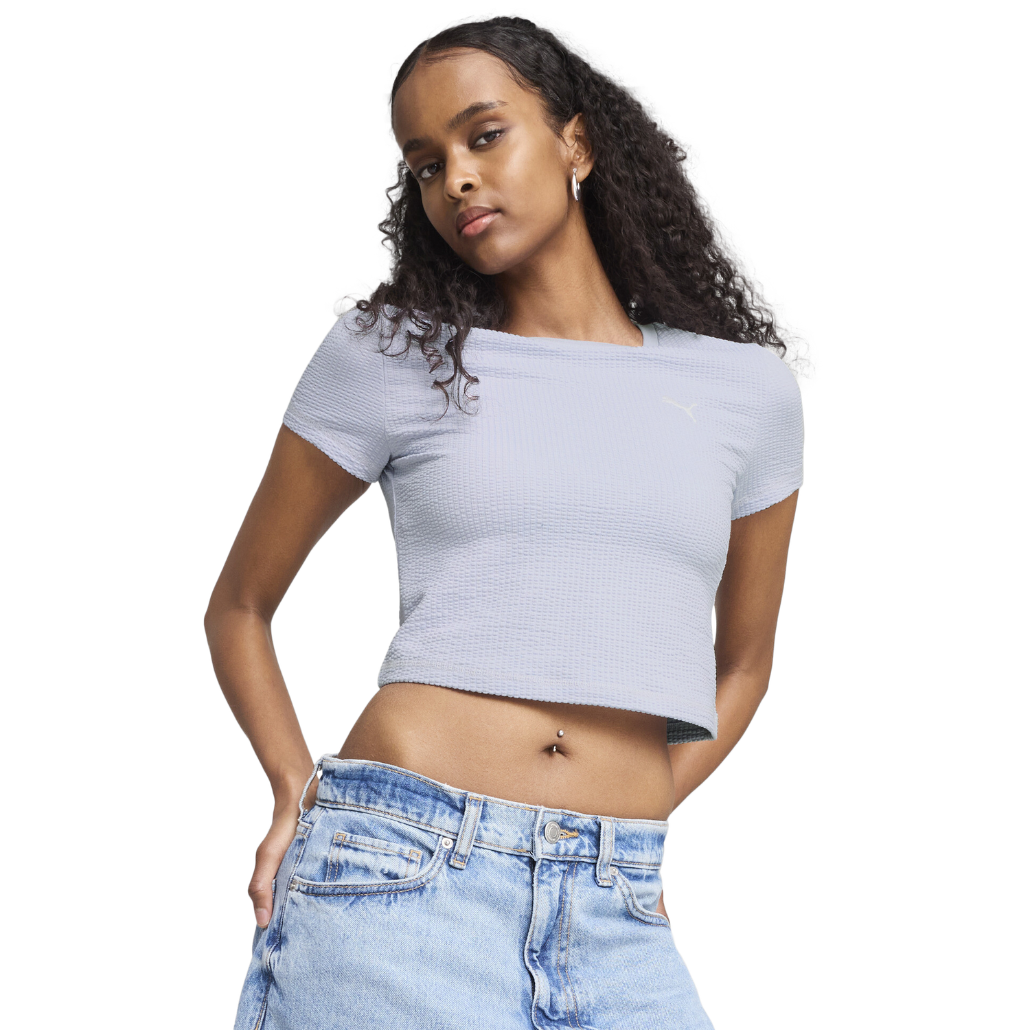 PUMA DARE TO TEXTURED BABY TEE - Women's - Cool Weather