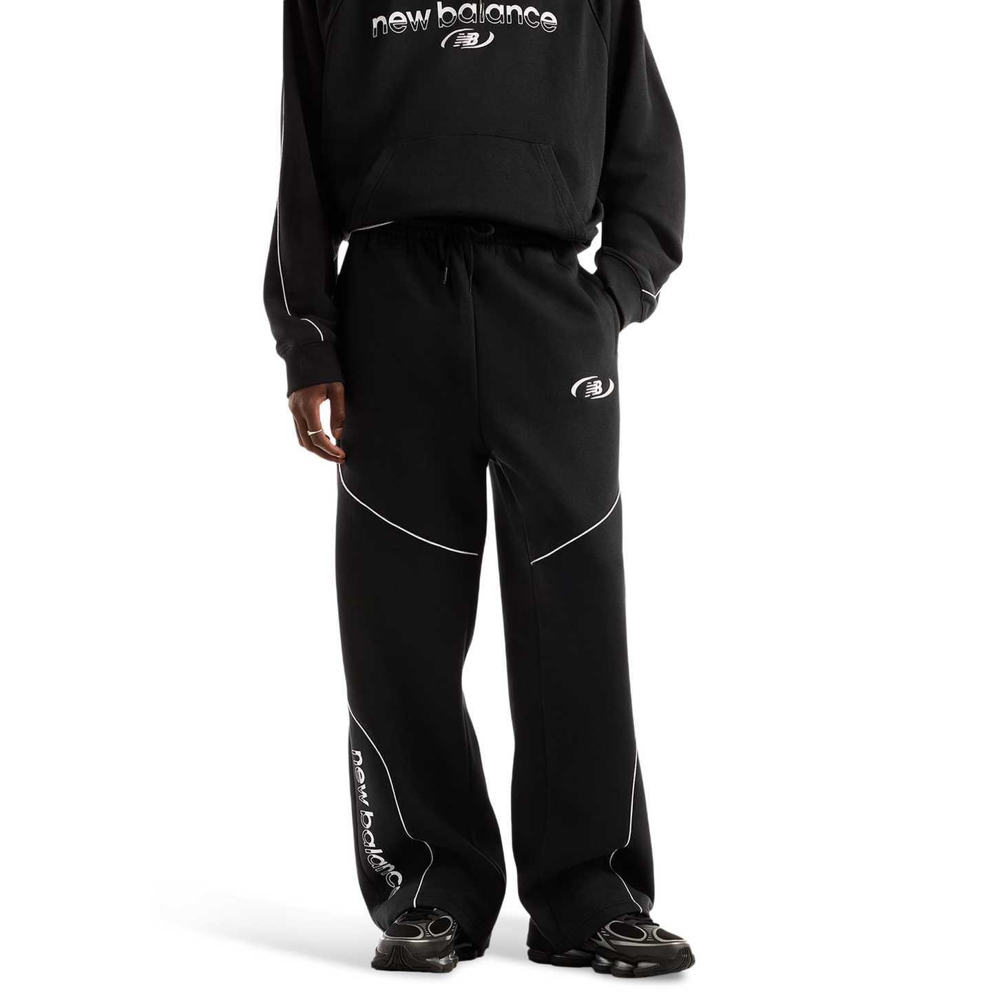 New Balance Trackside Open Hem Pants - Men's - Black/White