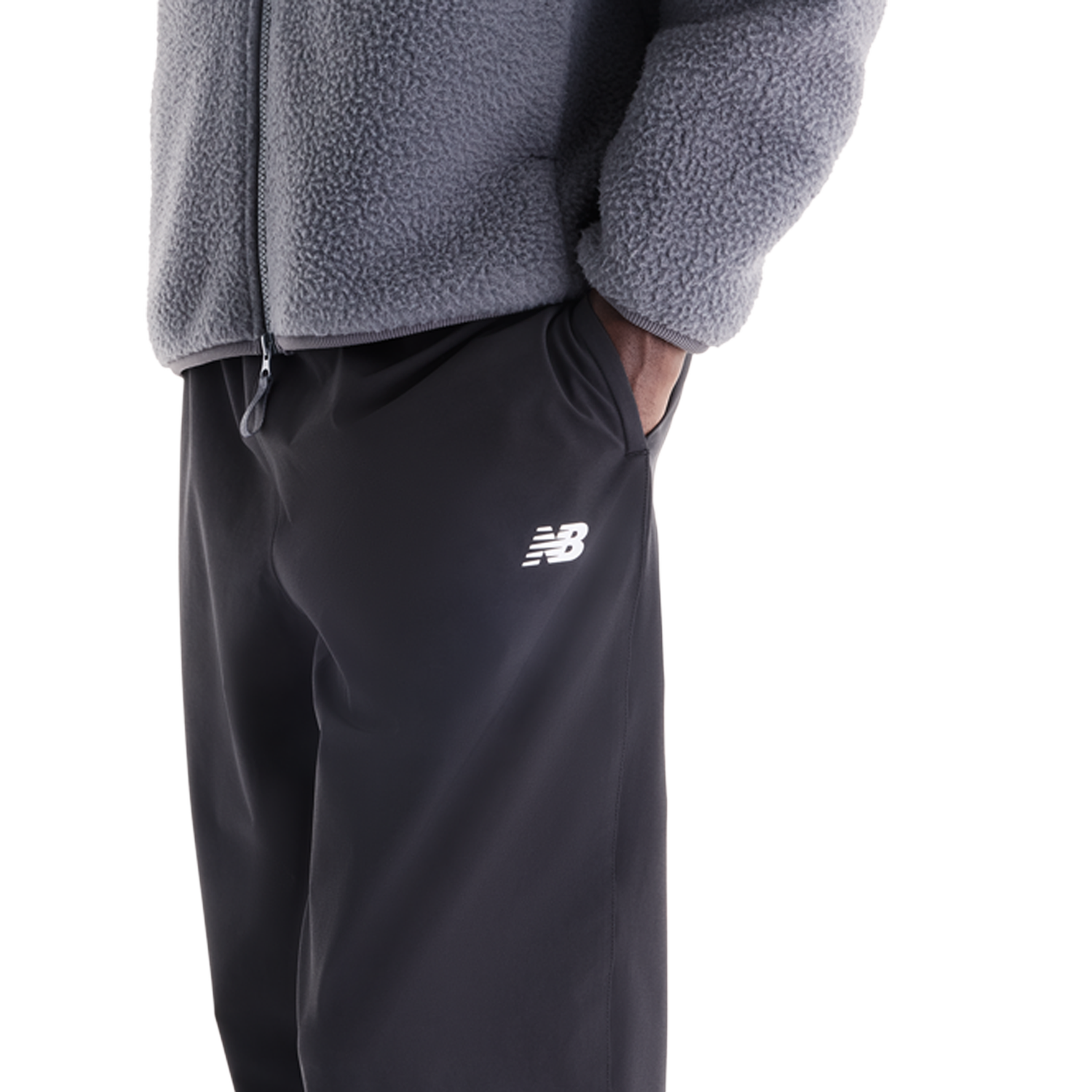 New Balance Stretch Woven Open Hem Pants - Men's - Black/Black