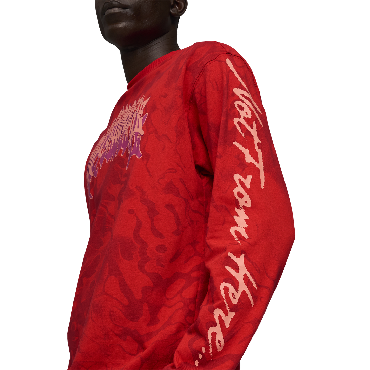PUMA Lamelo Supernova Long Sleeve AOP Tee - Men's - Puma Red