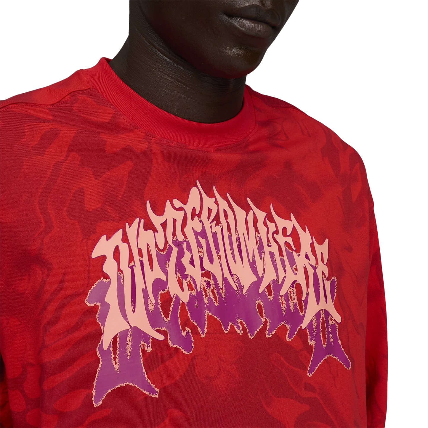 PUMA Lamelo Supernova Long Sleeve AOP Tee - Men's - Puma Red