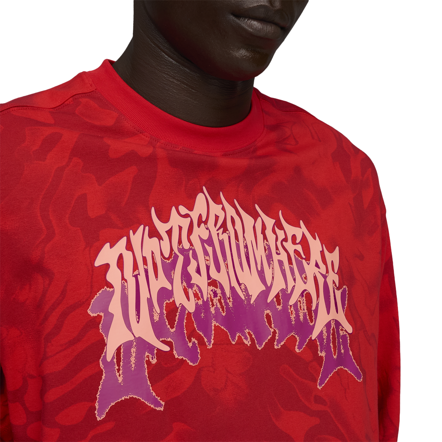 PUMA Lamelo Supernova Long Sleeve AOP Tee - Men's - Puma Red