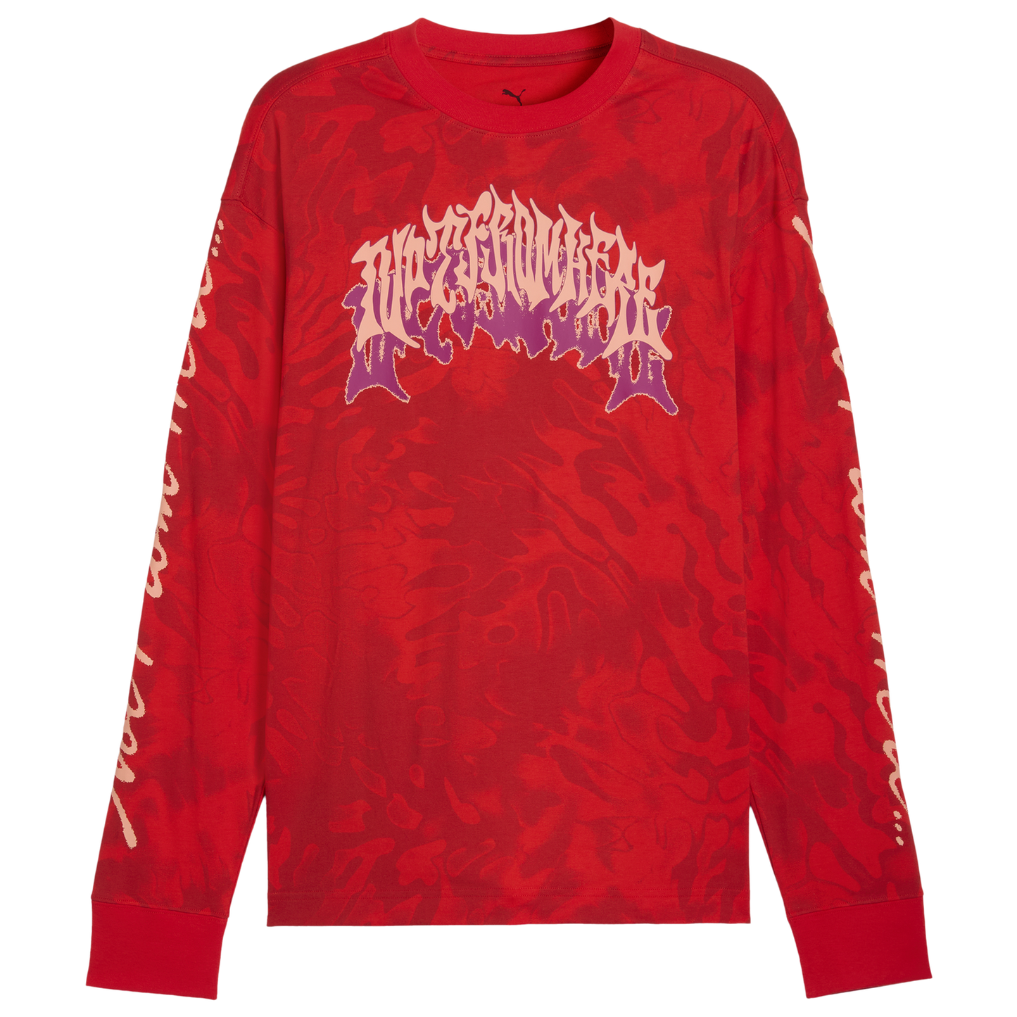 PUMA Lamelo Supernova Long Sleeve AOP Tee - Men's - Puma Red