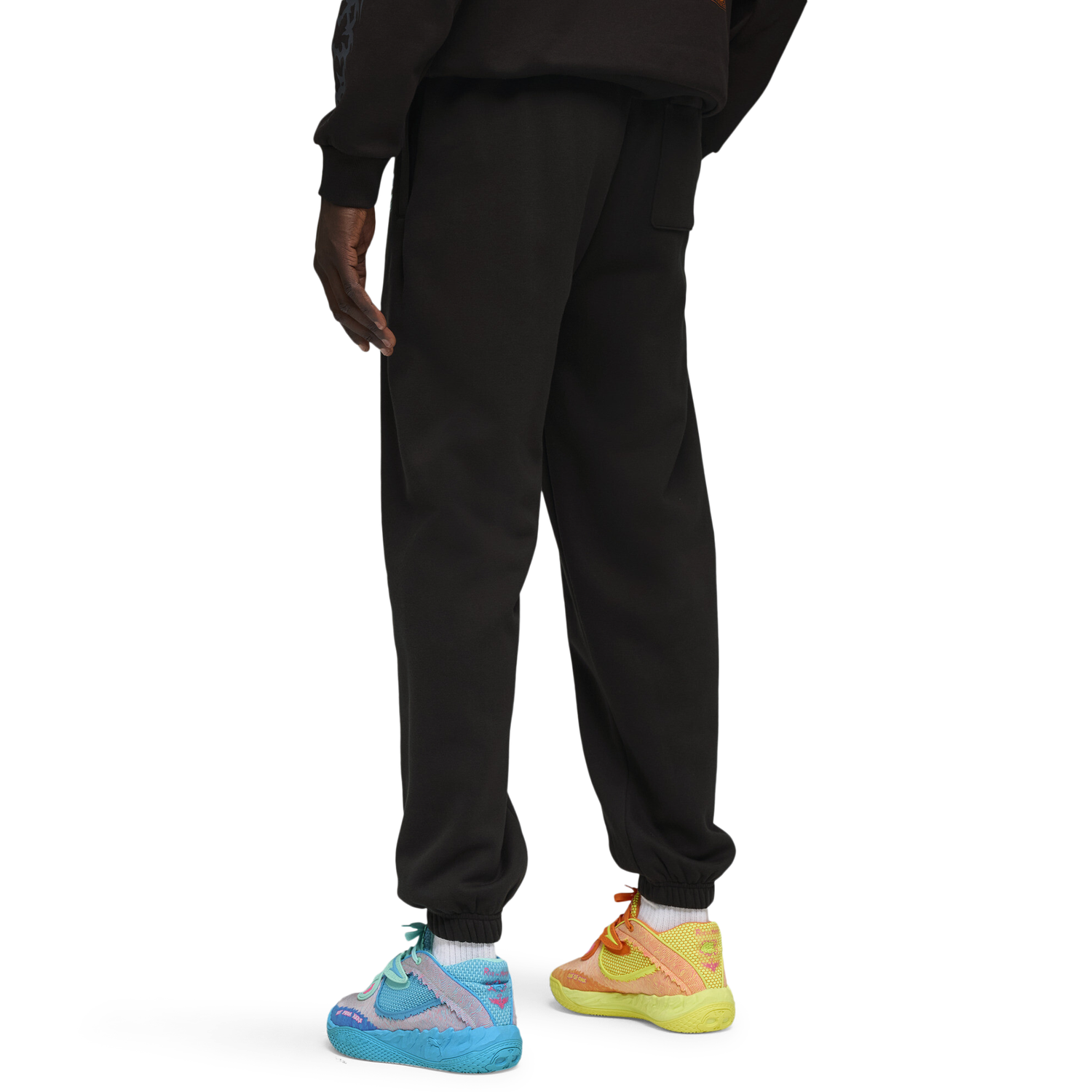 PUMA Hoops x Rick and Morty Sweat Pants - Men's - Black/Volt