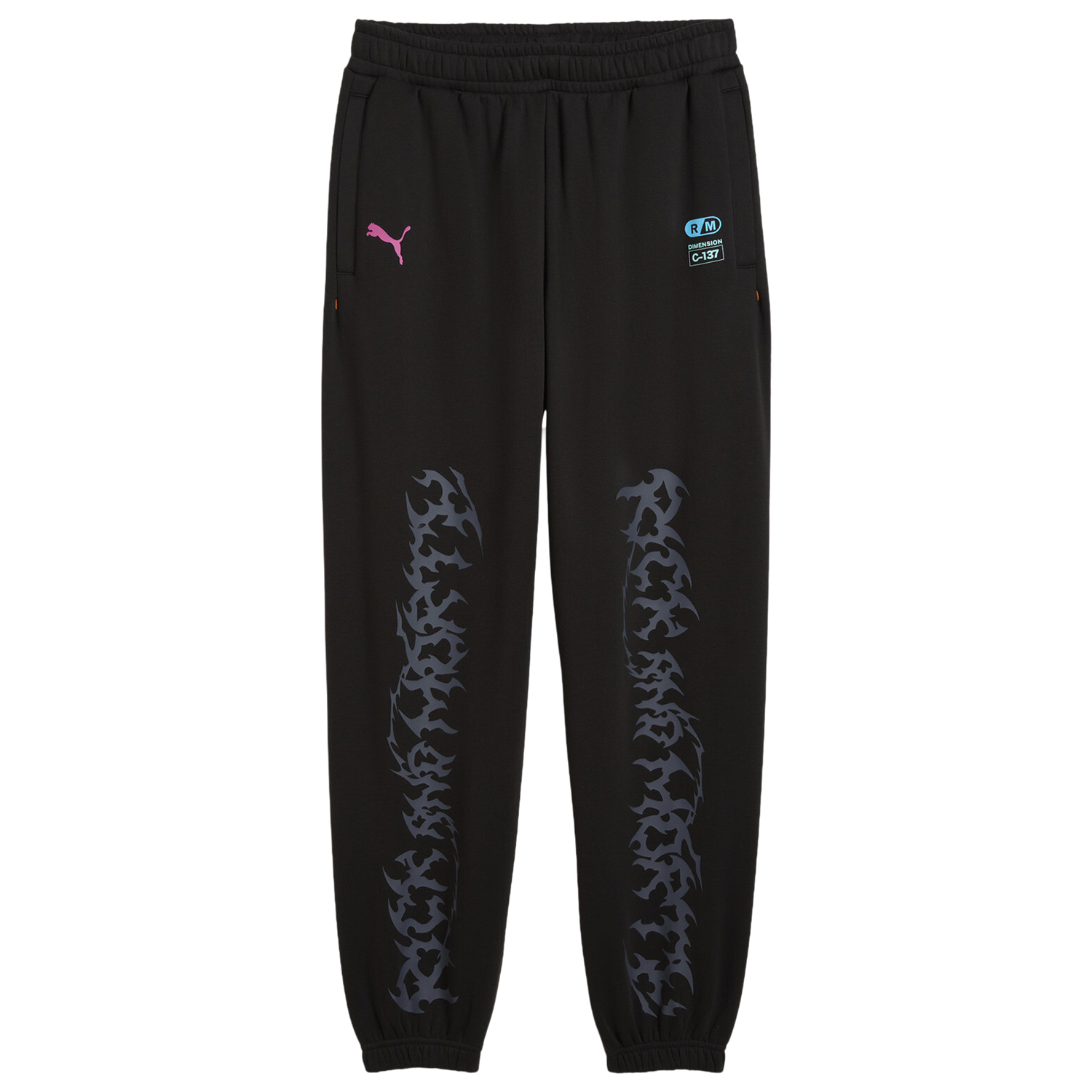 PUMA Hoops x Rick and Morty Sweat Pants - Men's - Black/Volt