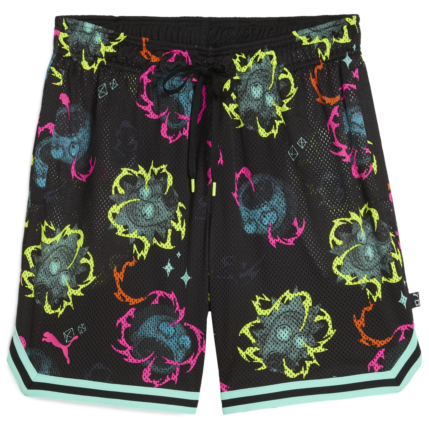 PUMA R&M AOP Shorts - Men's - Black