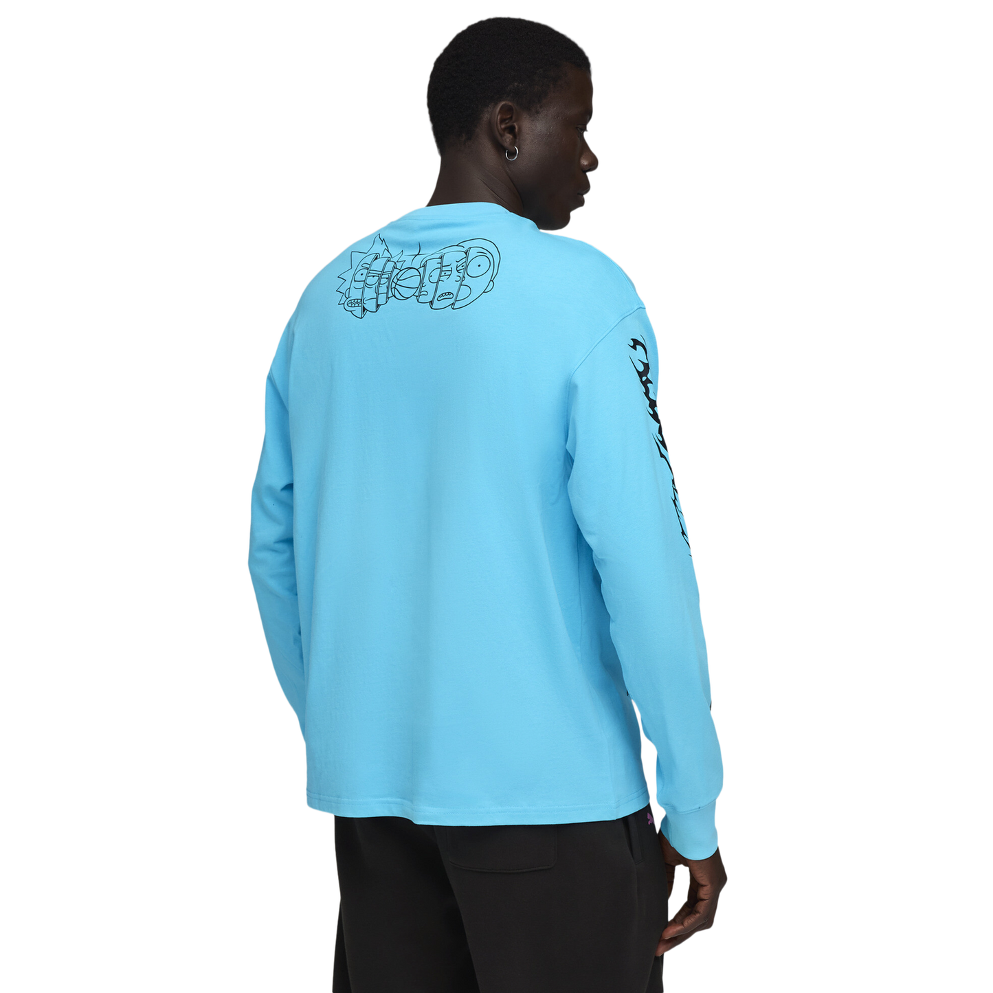 PUMA Hoops x Rick and Morty Long Sleeve T-Shirt - Men's - Teal/Black