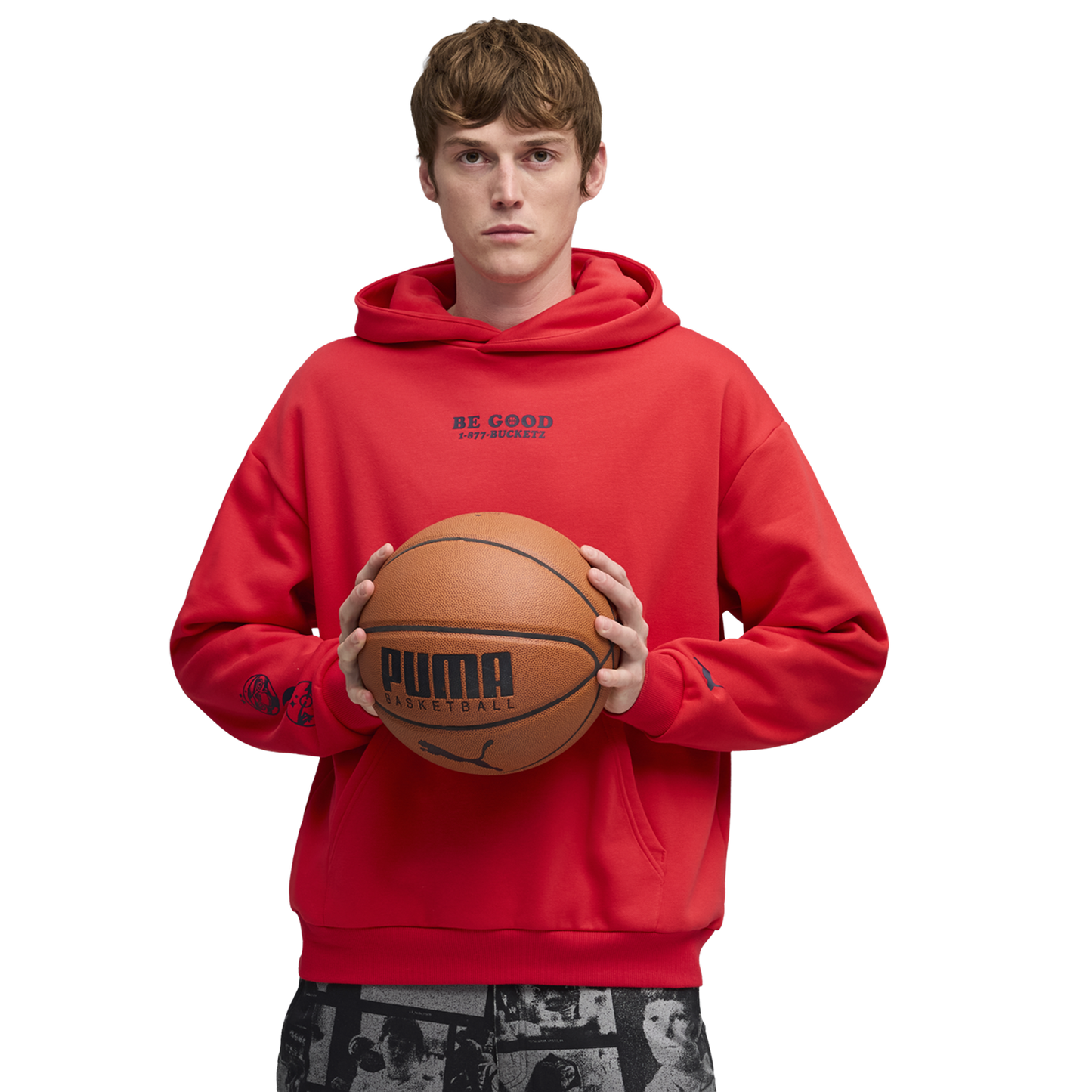 PUMA Hoops X E.T. Hoodie - Men's - For All Time Red/Multi