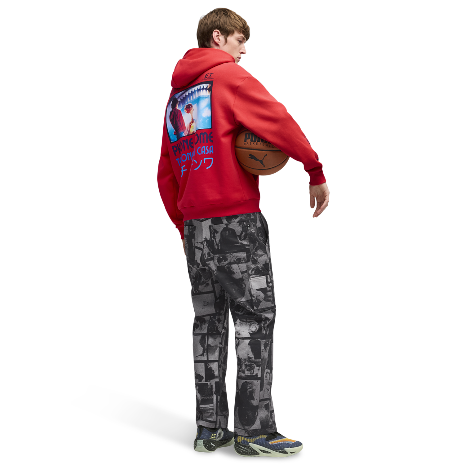 PUMA Hoops X E.T. Hoodie - Men's - For All Time Red/Multi