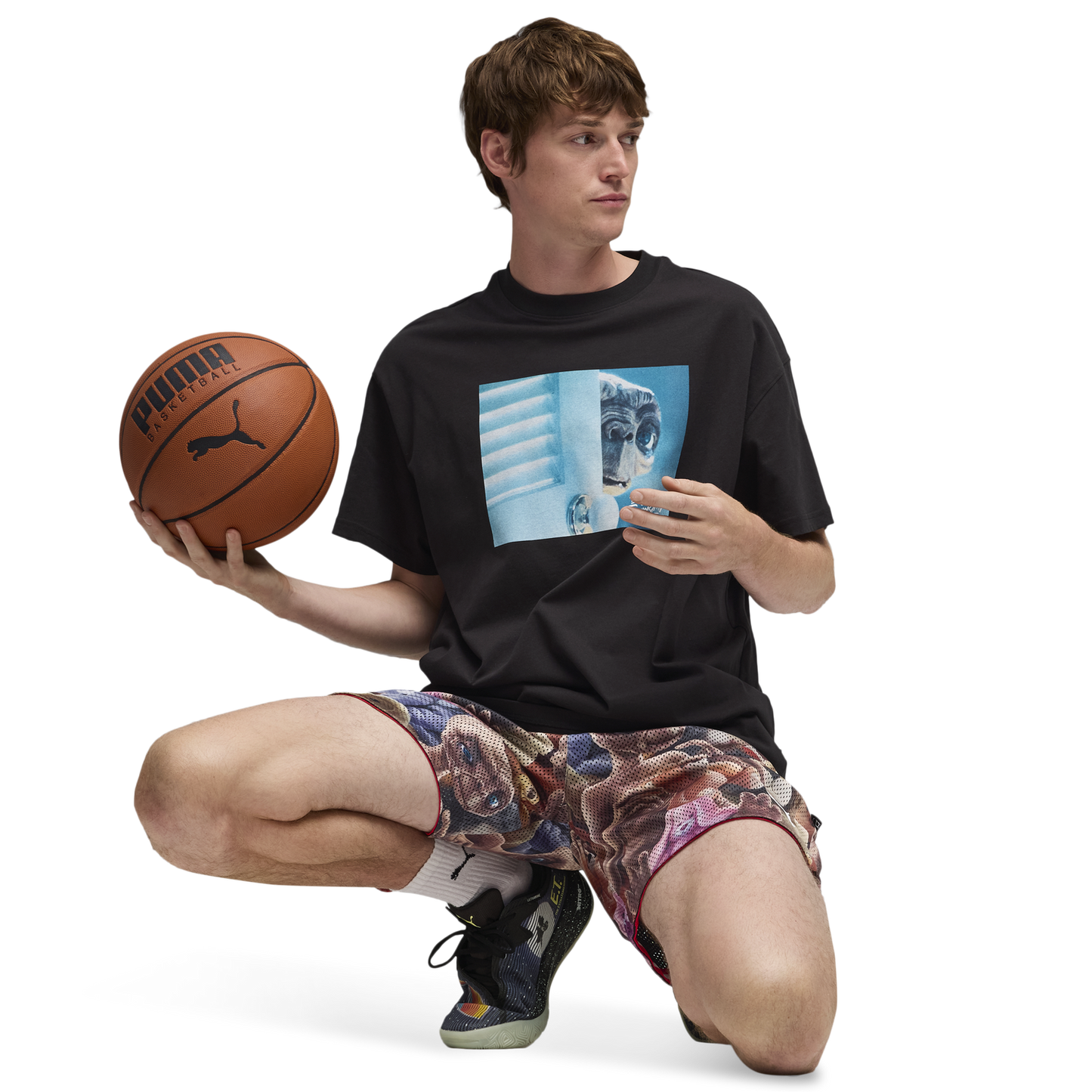 PUMA Hoops X E.T. T-Shirt II - Men's - Black/Blue