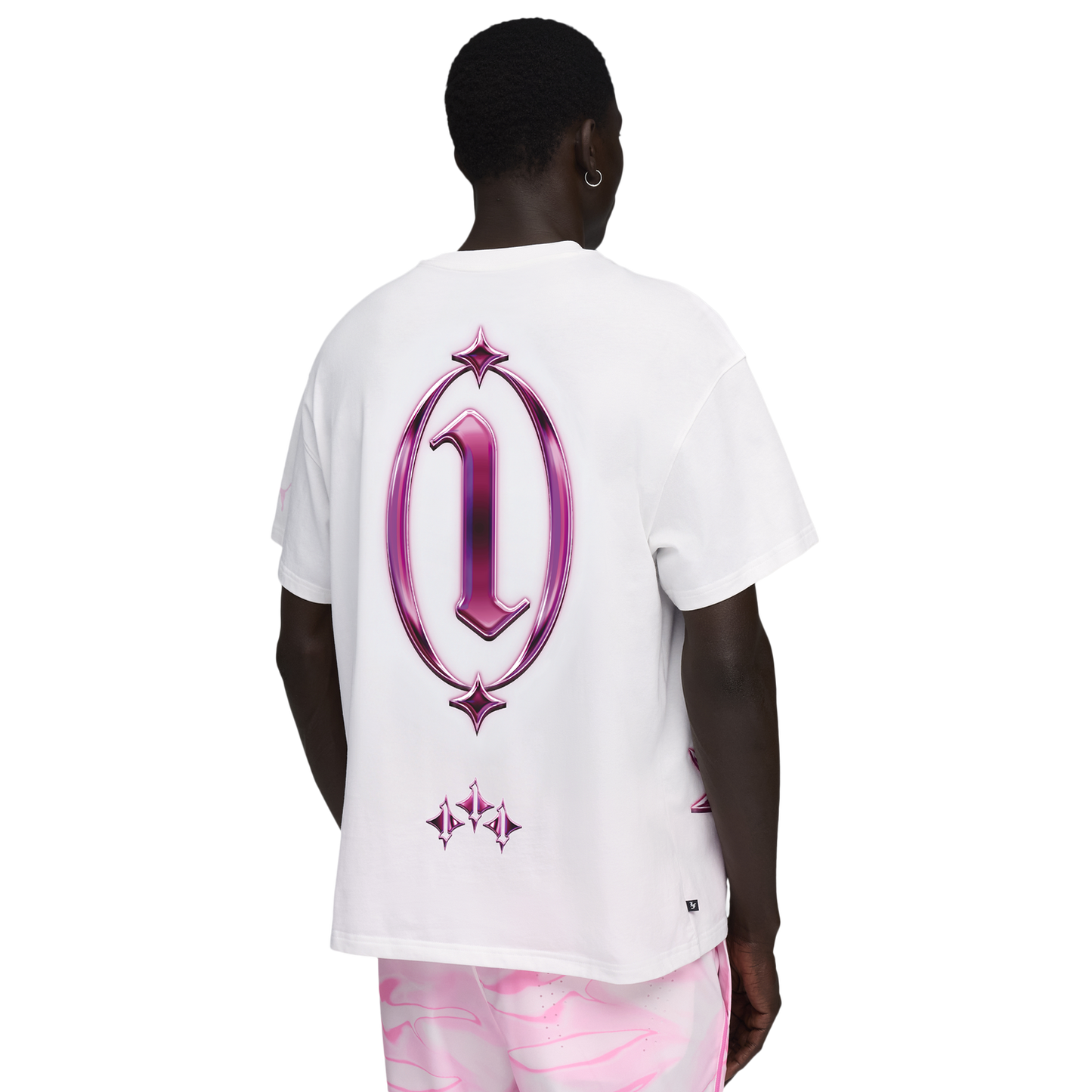 PUMA Lafrance Pink Heem T-Shirt - Men's - Puma White