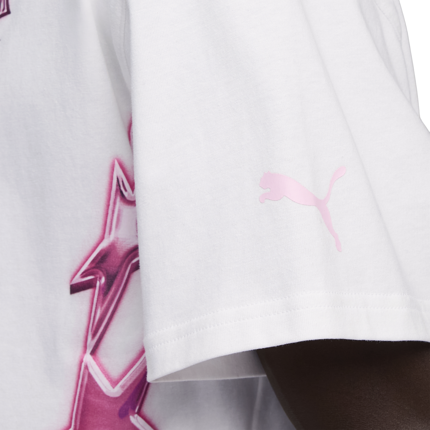 PUMA Lafrance Pink Heem T-Shirt - Men's - Puma White