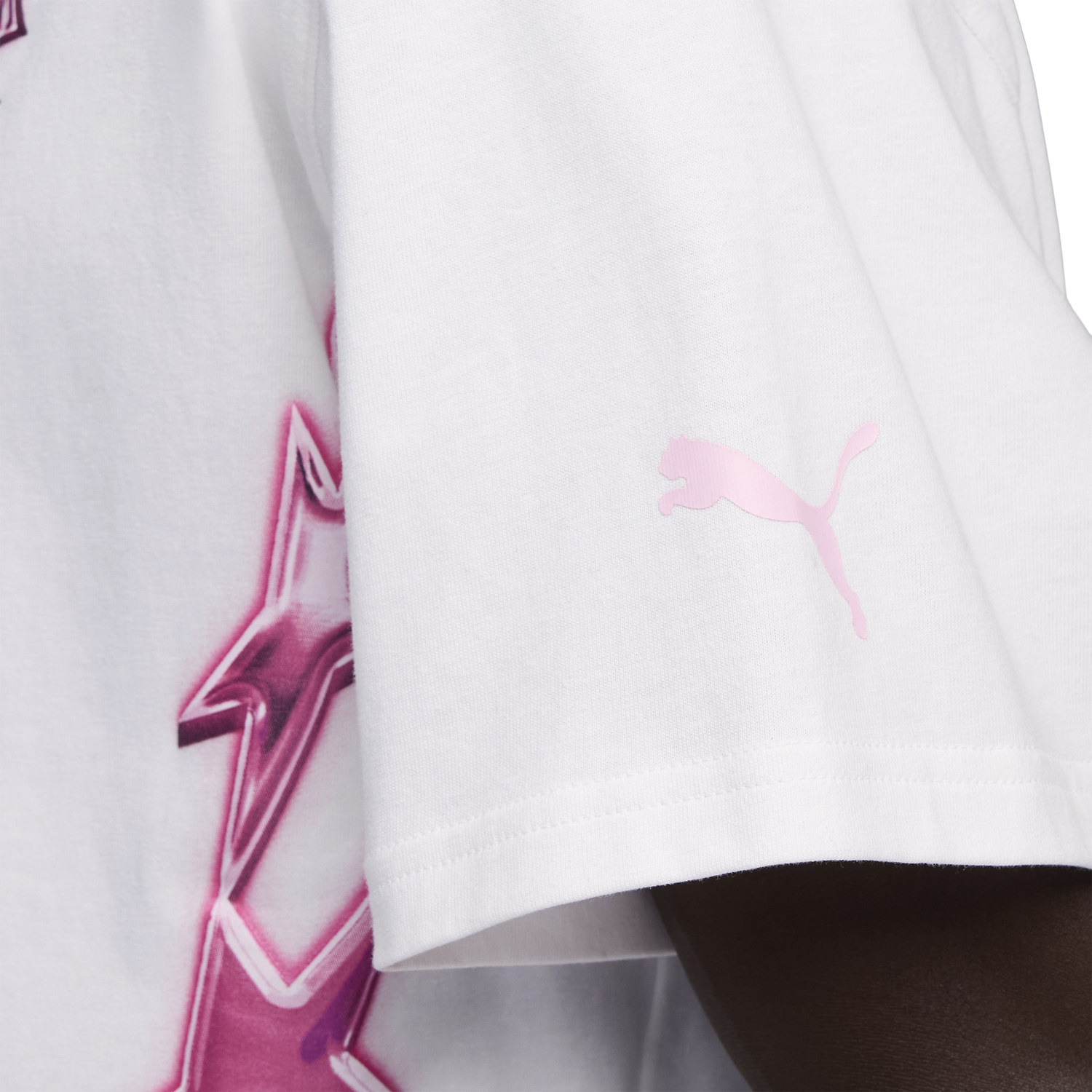 PUMA Lafrance Pink Heem T-Shirt - Men's - Puma White