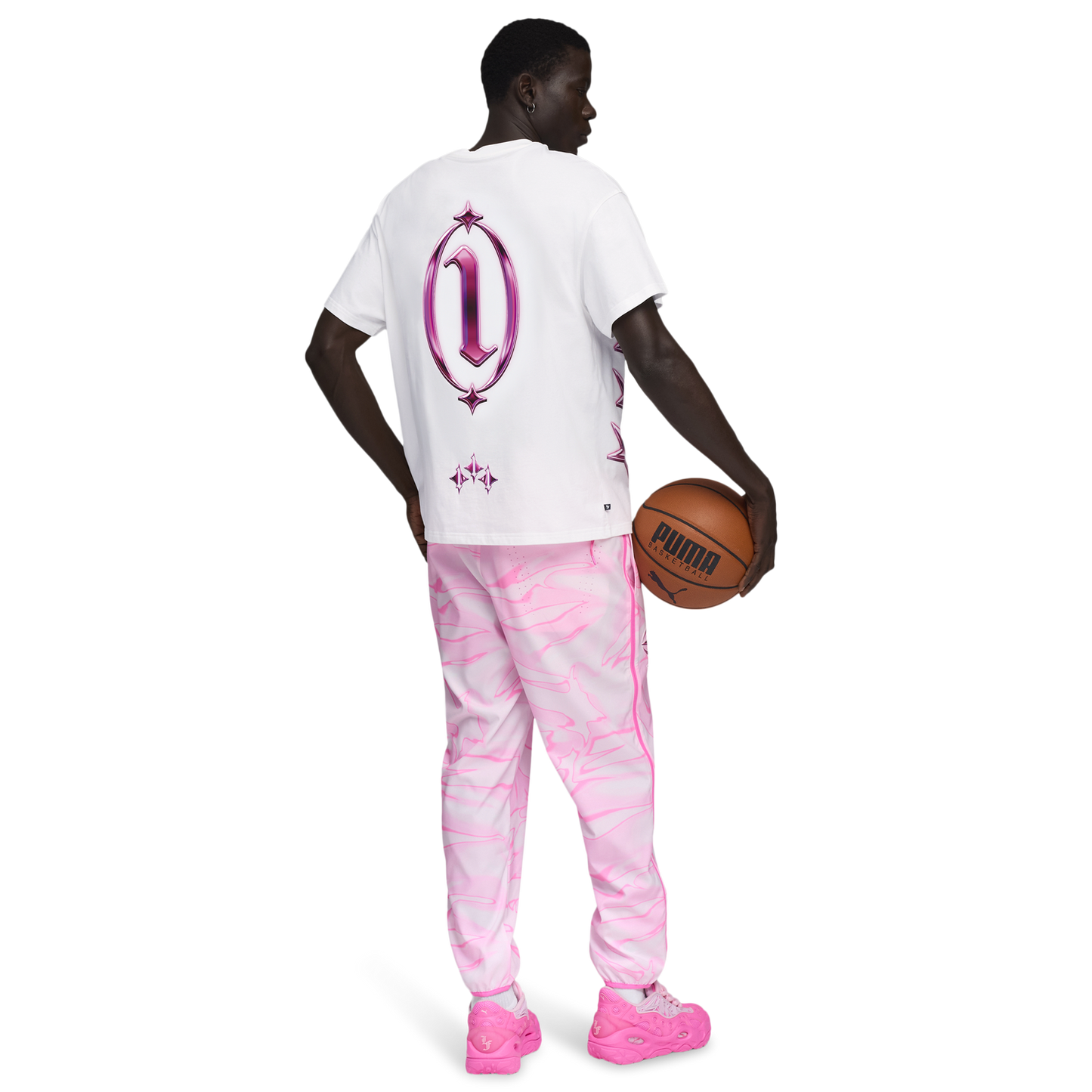 PUMA Lafrance Pink Heem T-Shirt - Men's - Puma White