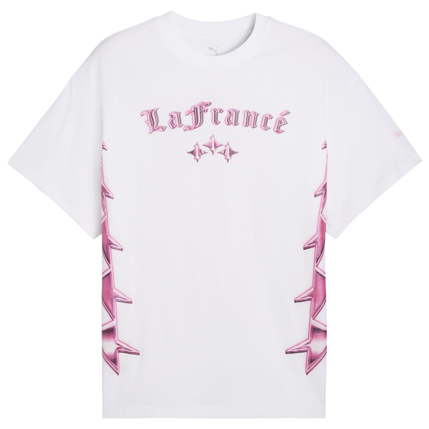 PUMA Lafrance Pink Heem T-Shirt - Men's - Puma White