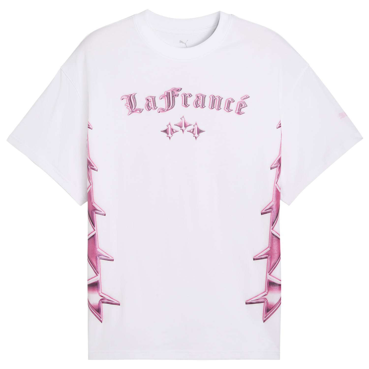 PUMA Lafrance Pink Heem T-Shirt - Men's - Puma White