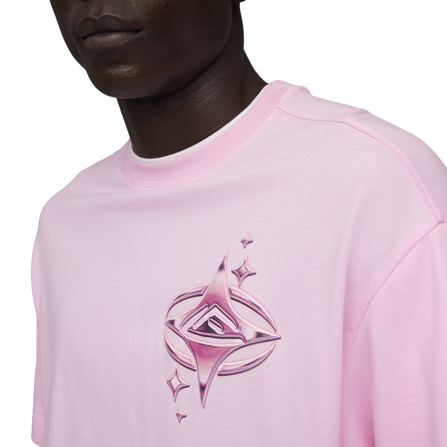 PUMA Lafrance Pink Heem Long Sleeve Tee - Men's - Puma White/Pale Pink