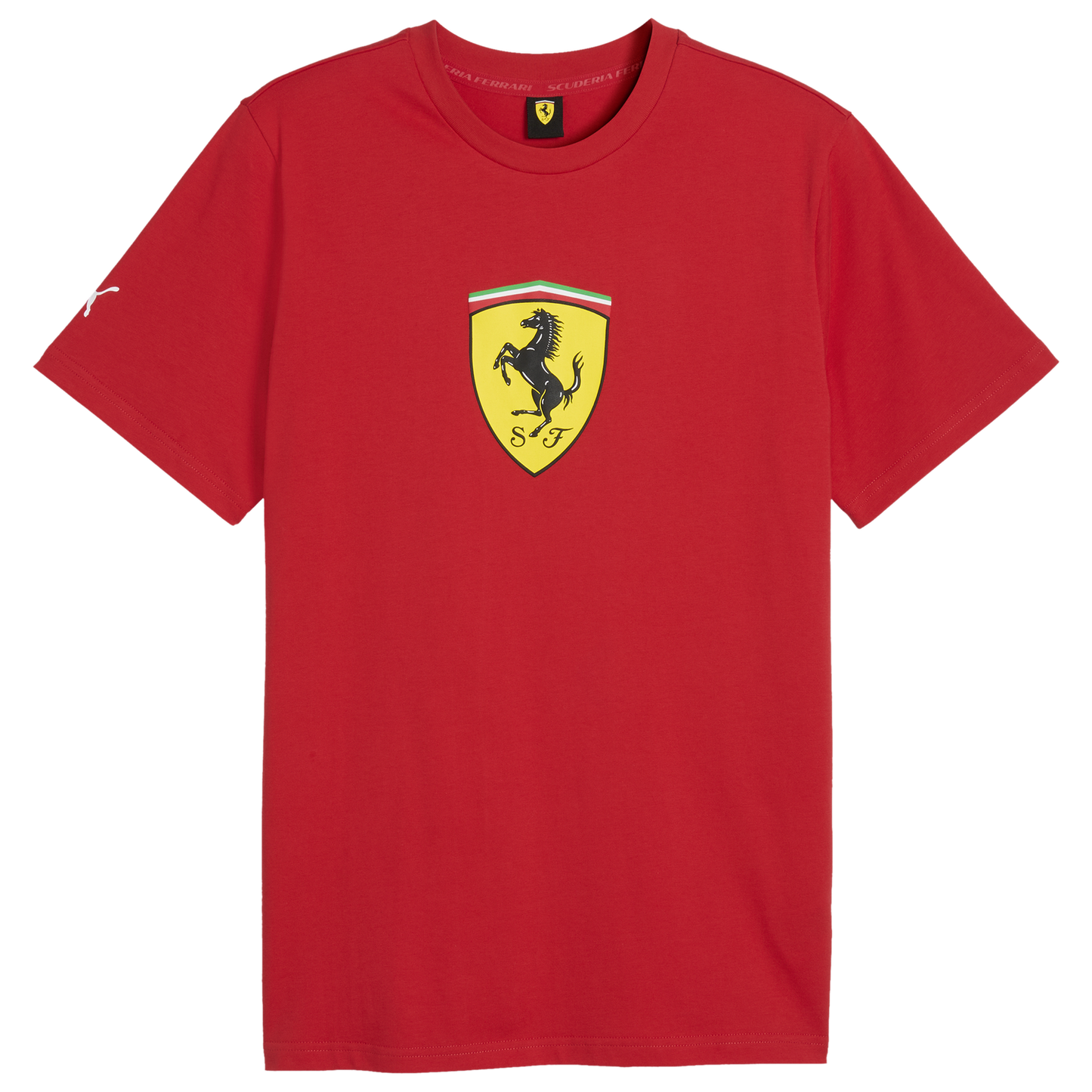 PUMA Ferrari Colored Shield Tee - Men's - Rosso Corsa