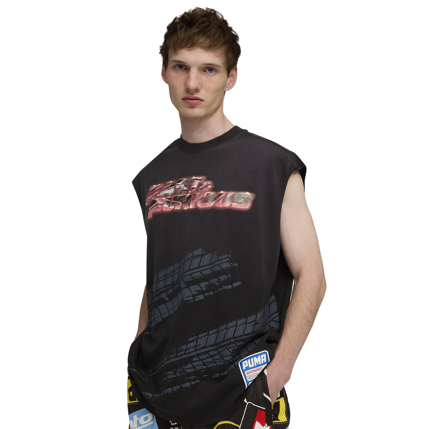 PUMA x Fast & Furious Cut-Off T-Shirt - Men's - Black/Red
