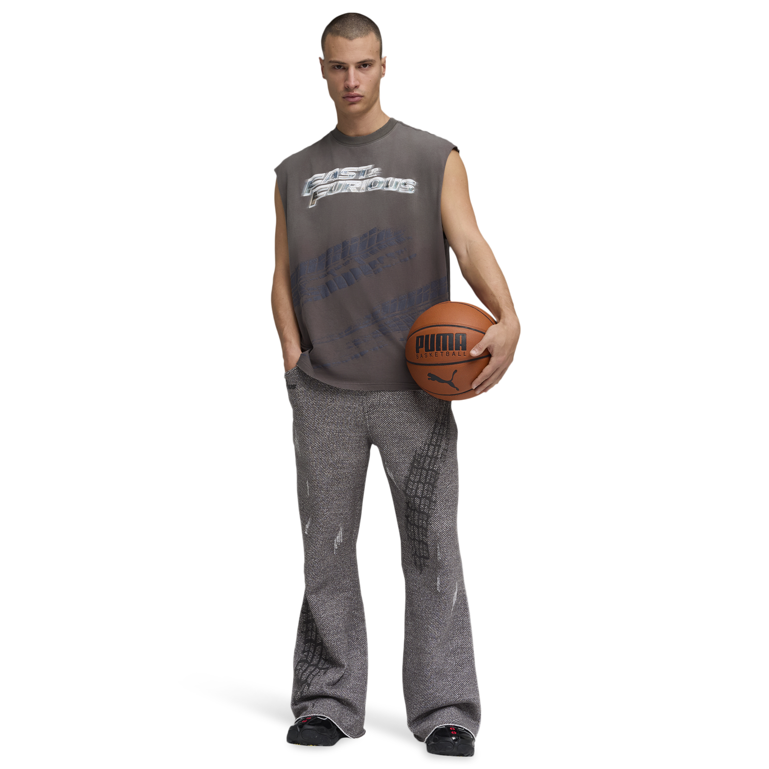 PUMA x Fast & Furious Sweat Pants - Men's - Grey/Black