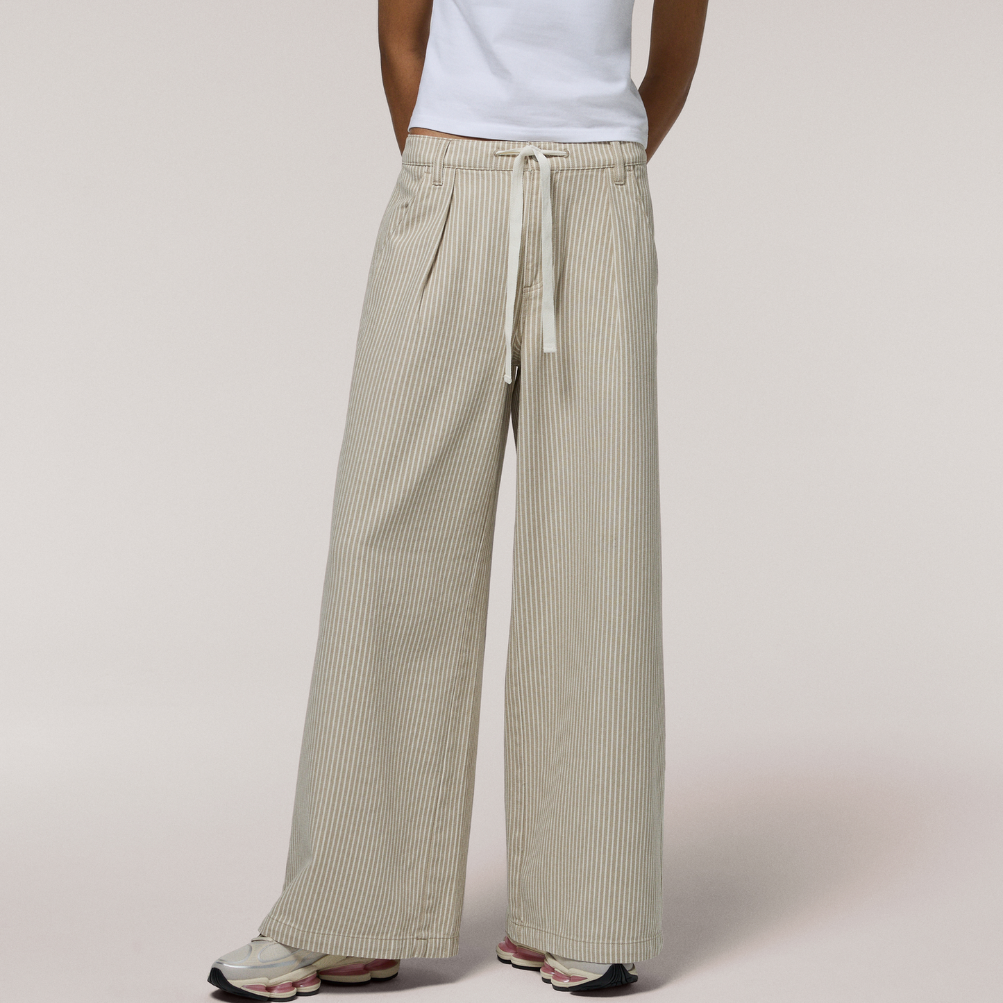 Cozi Drapey Pants - Women's - Stripe Print/Pure Cashmere