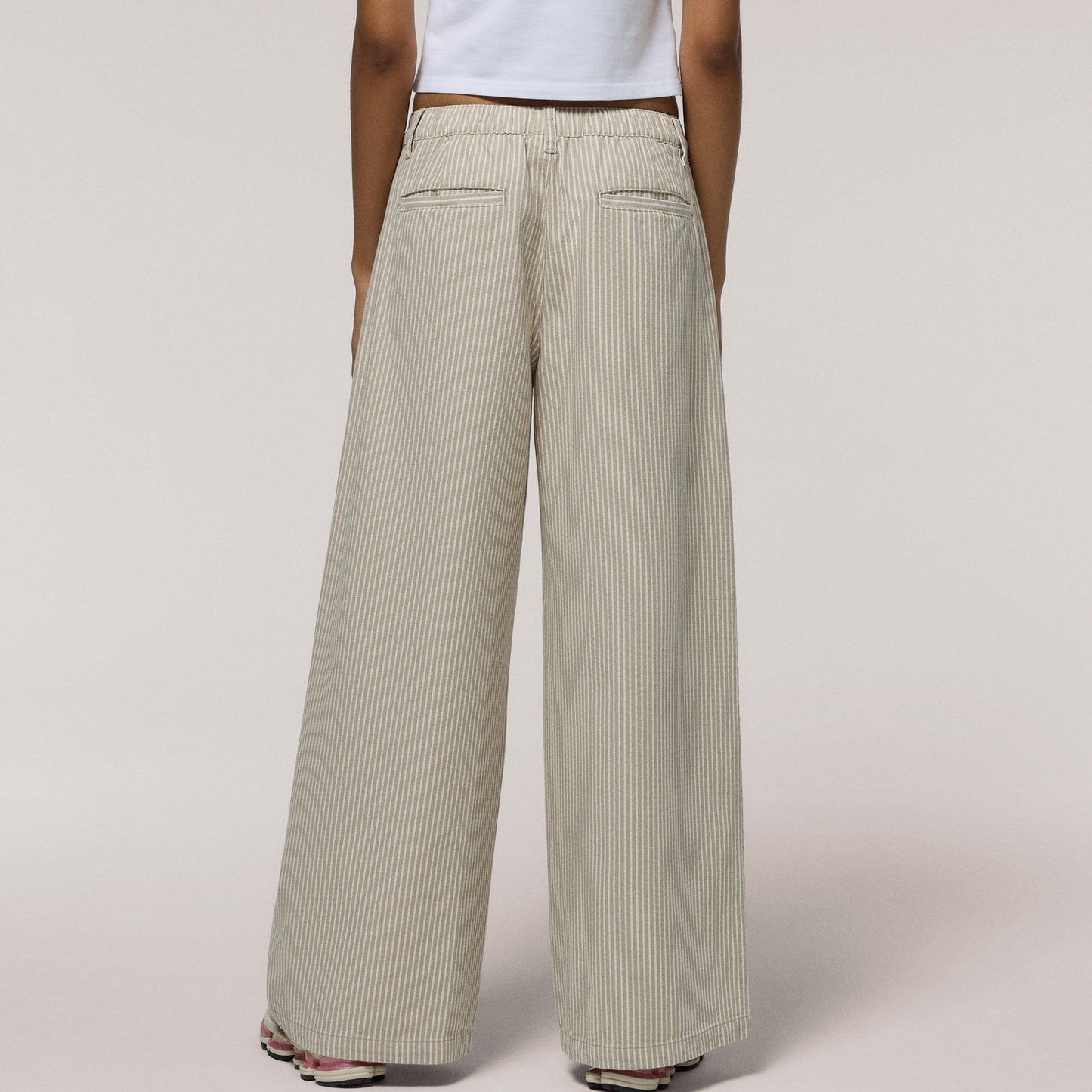 Cozi Drapey Pants - Women's - Stripe Print/Pure Cashmere