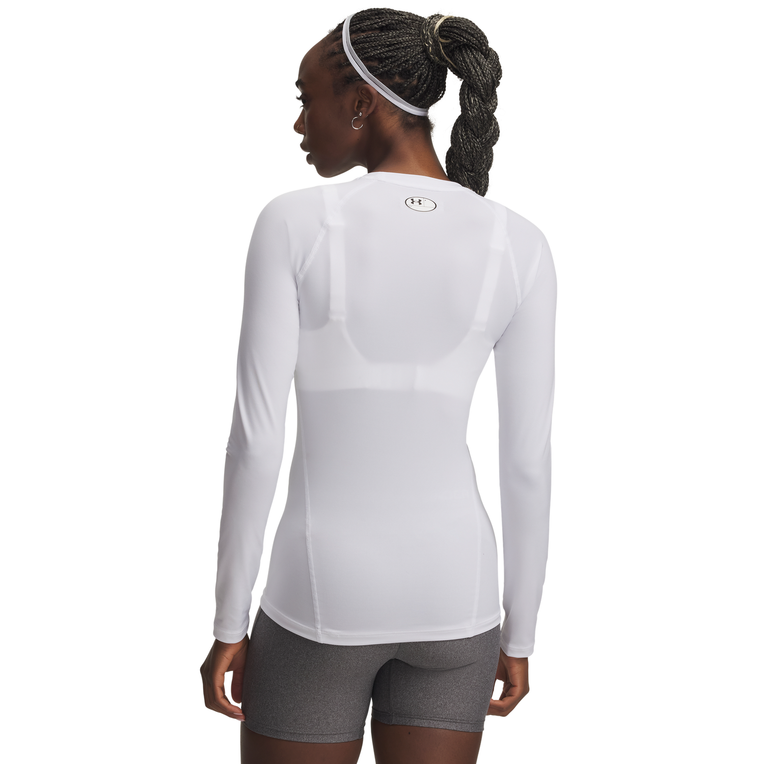 Under Armour HeatGear Authentics Comp LS - Women's - White/Gray