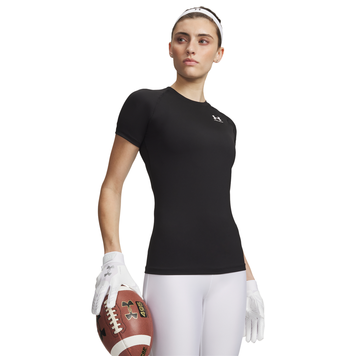 Under Armour HeatGear Authentics Comp SS - Women's - Black/White
