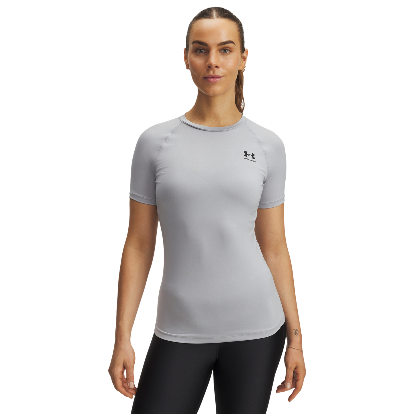 Under Armour HeatGear Authentics Comp SS - Women's - Black/Gray