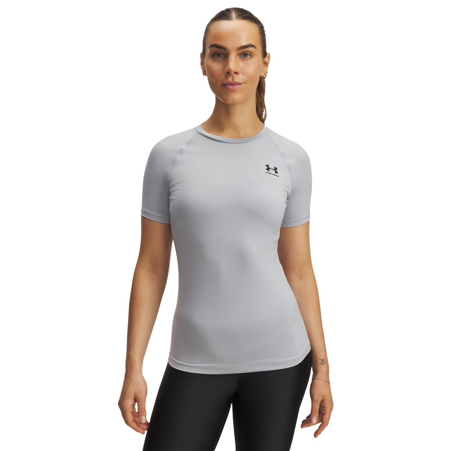Under Armour HeatGear Authentics Comp SS - Women's - Black/Gray