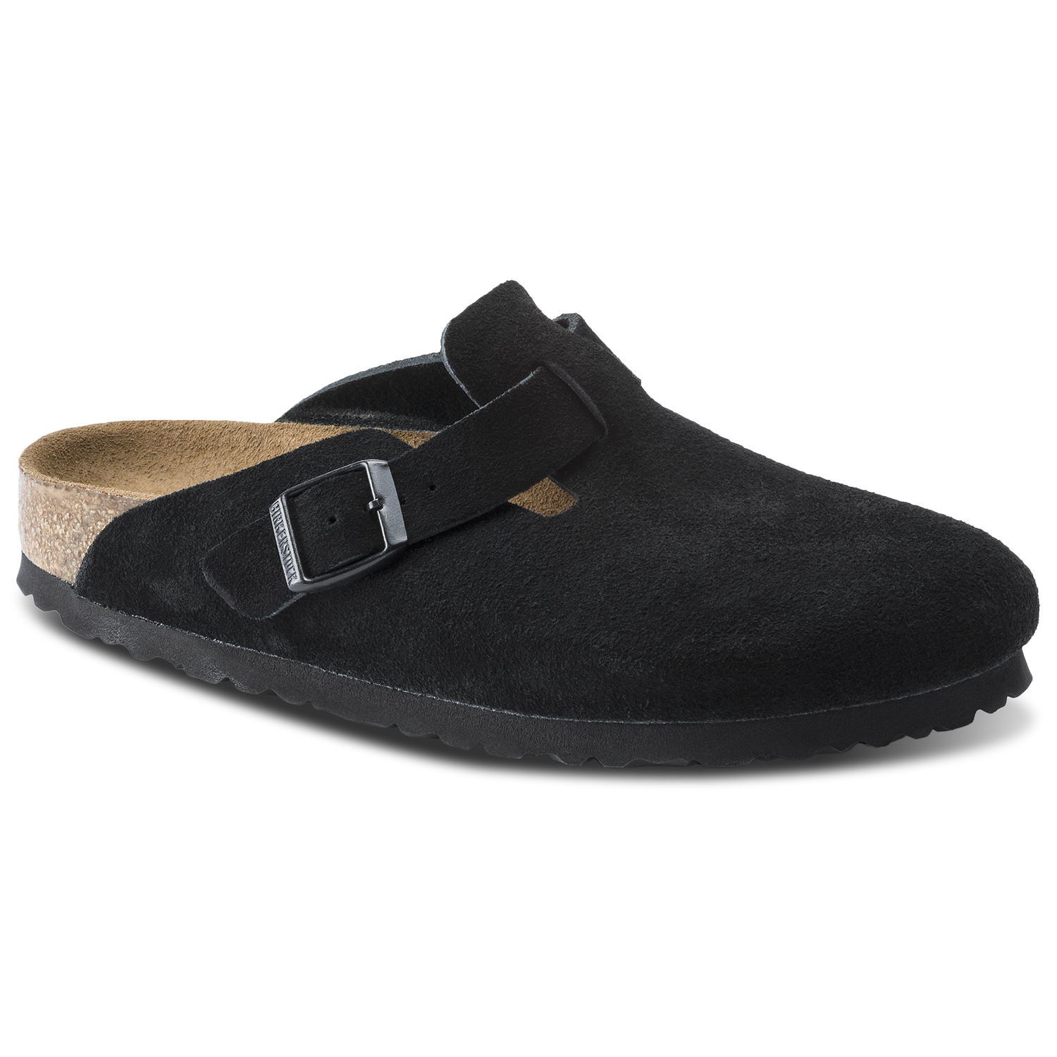 Birkenstock Boston Soft Footbed Suede - Men's - Black/Black