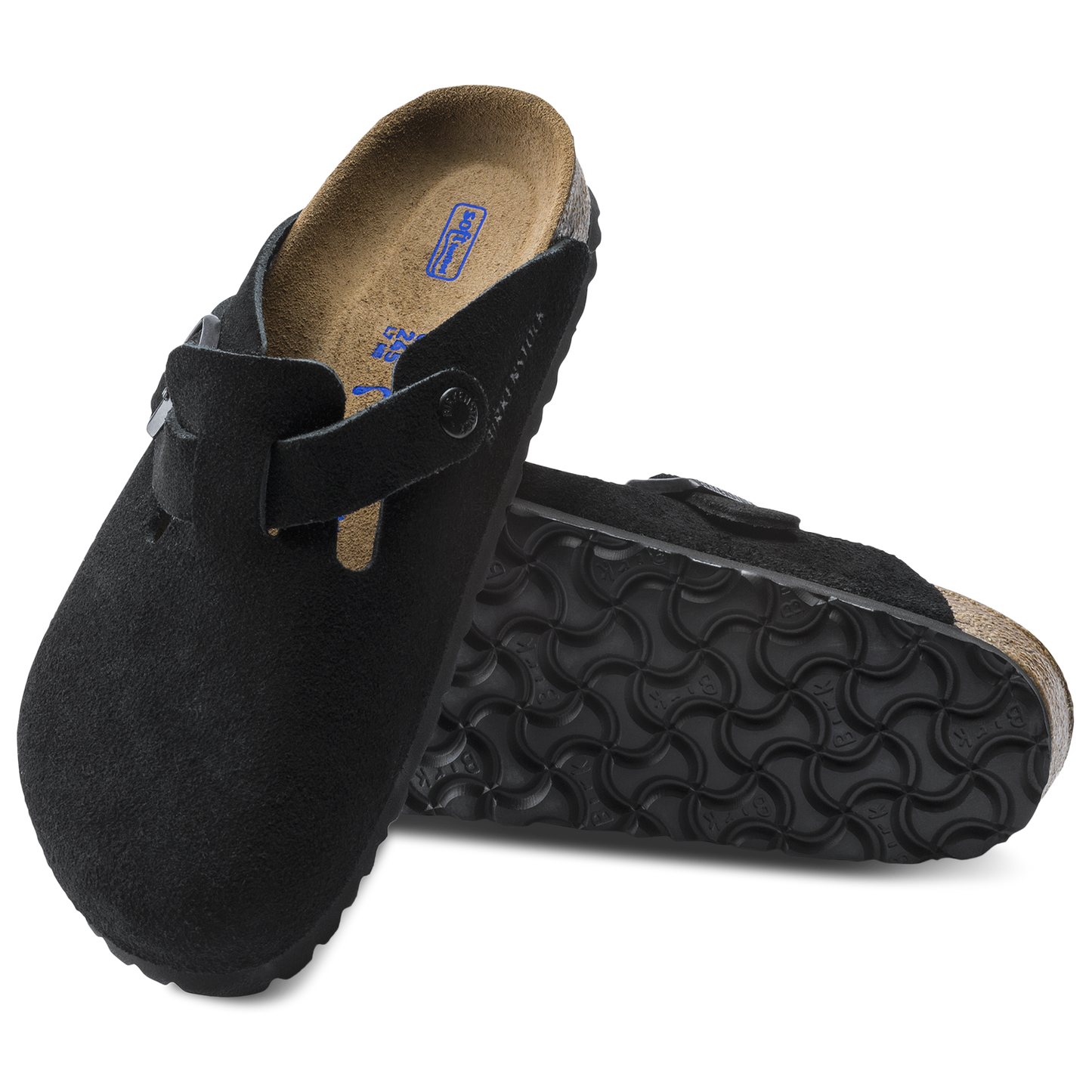 Birkenstock Boston Soft Footbed Suede - Men's - Black/Black