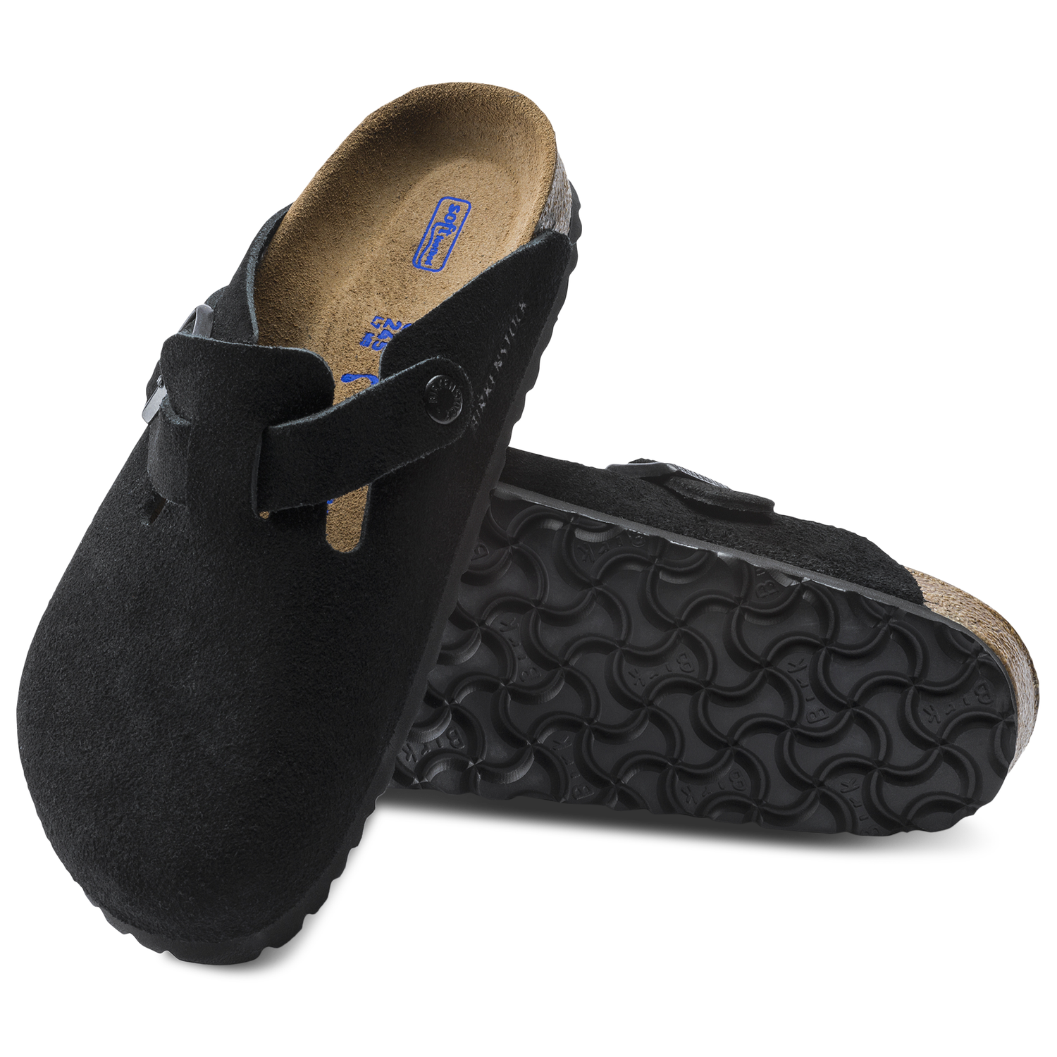 Birkenstock Boston Soft Footbed Suede - Men's - Black/Black