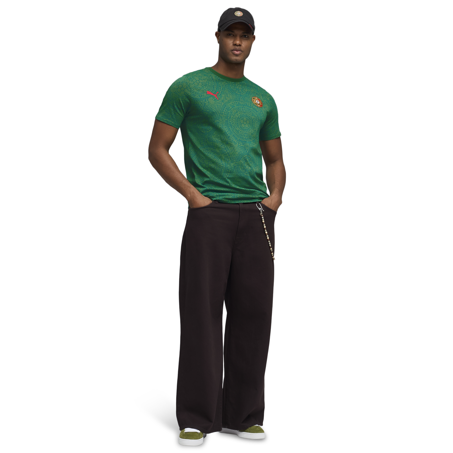 PUMA Fanpack Mexico Graphic Tee - Men's - Archive Green/Red