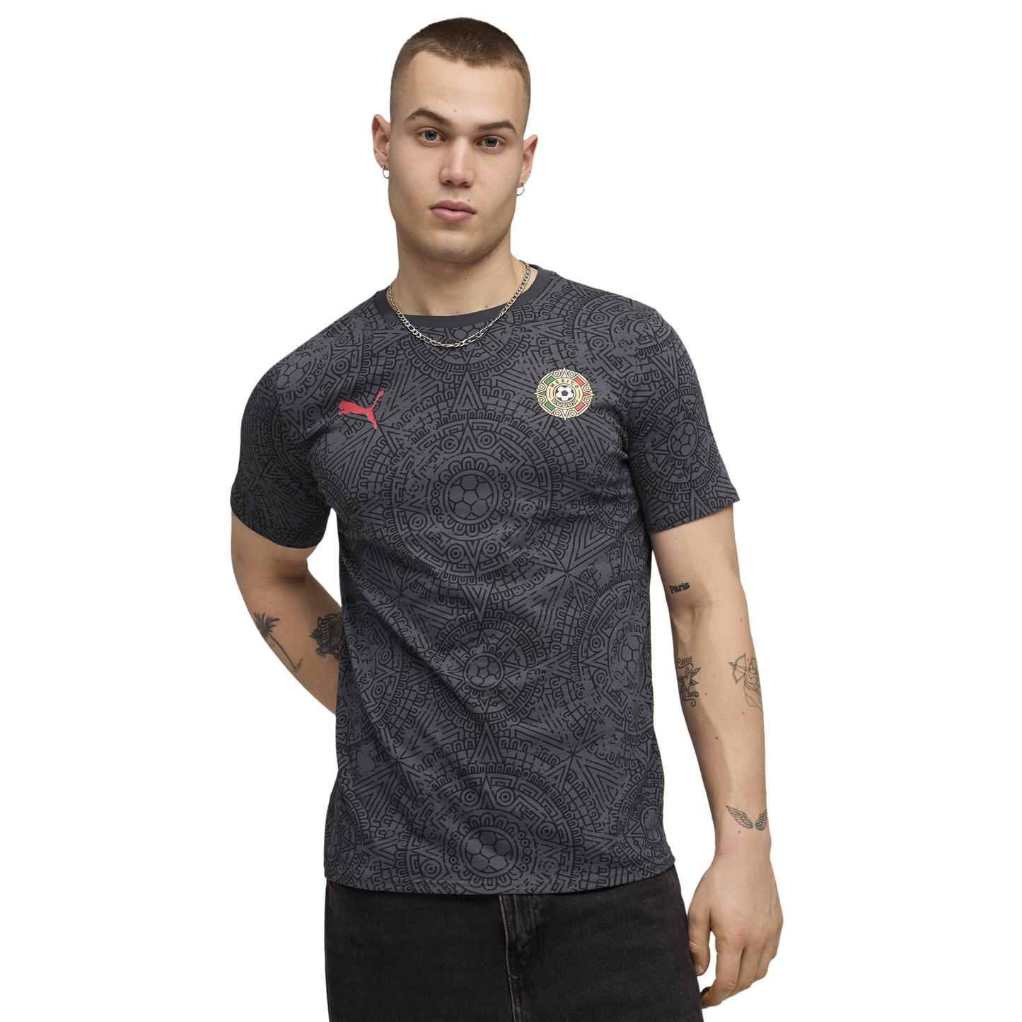 PUMA Fanpack Mexico Graphic Tee - Men's - Black/Red