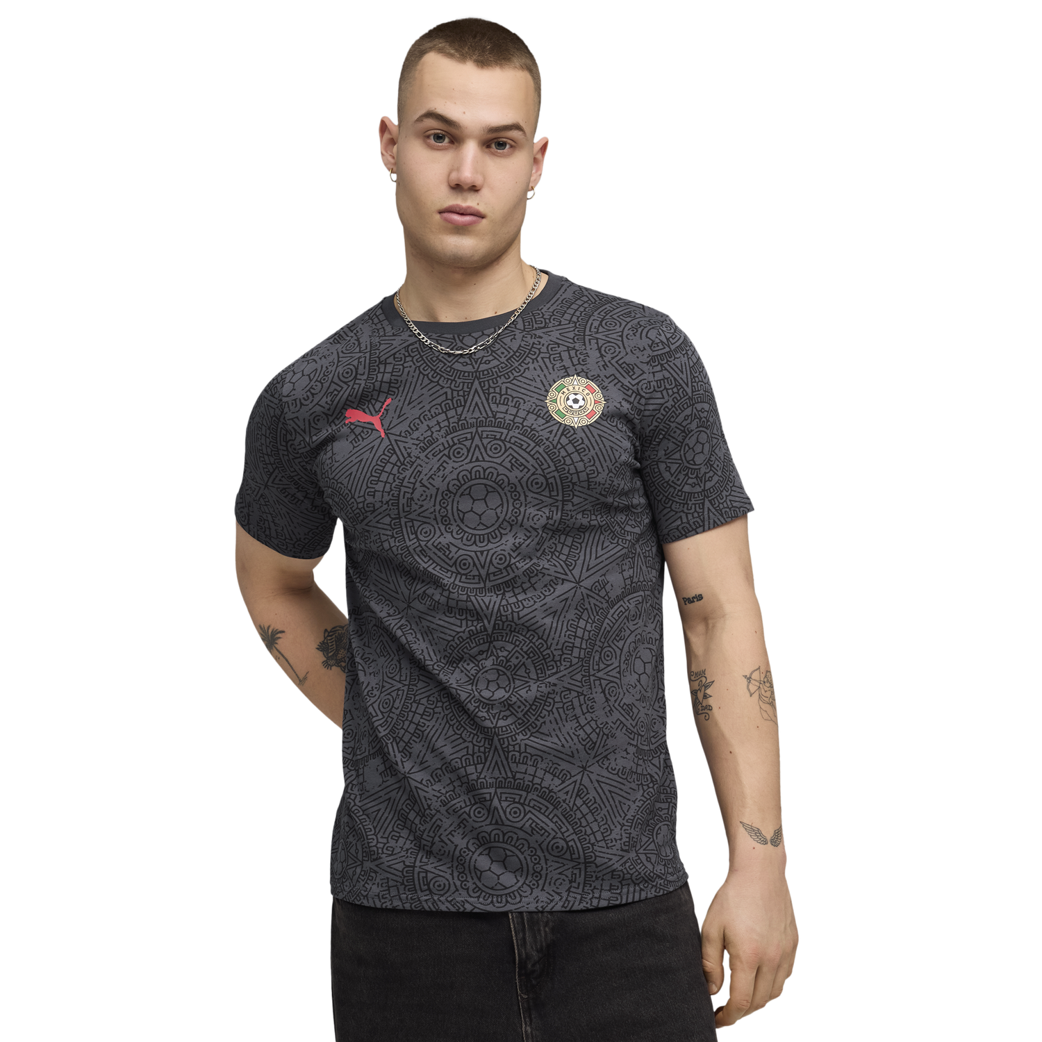 PUMA Fanpack Mexico Graphic Tee - Men's - Black/Red