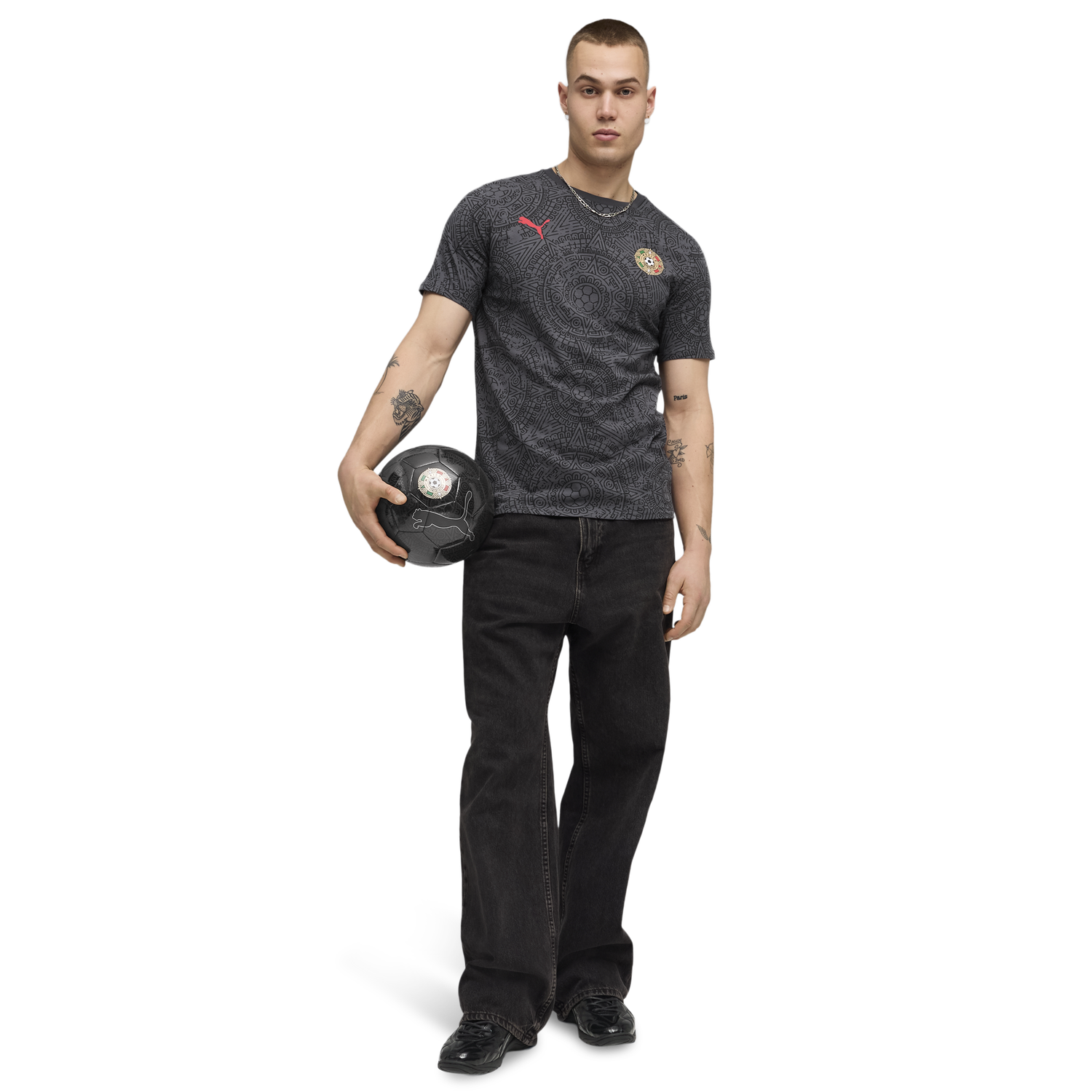 PUMA Fanpack Mexico Graphic Tee - Men's - Black/Red