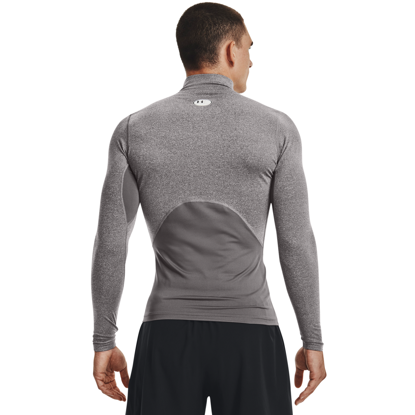 Under Armour CG Armour Comp Mock - Men's - Black/Charcoal Lt Heather