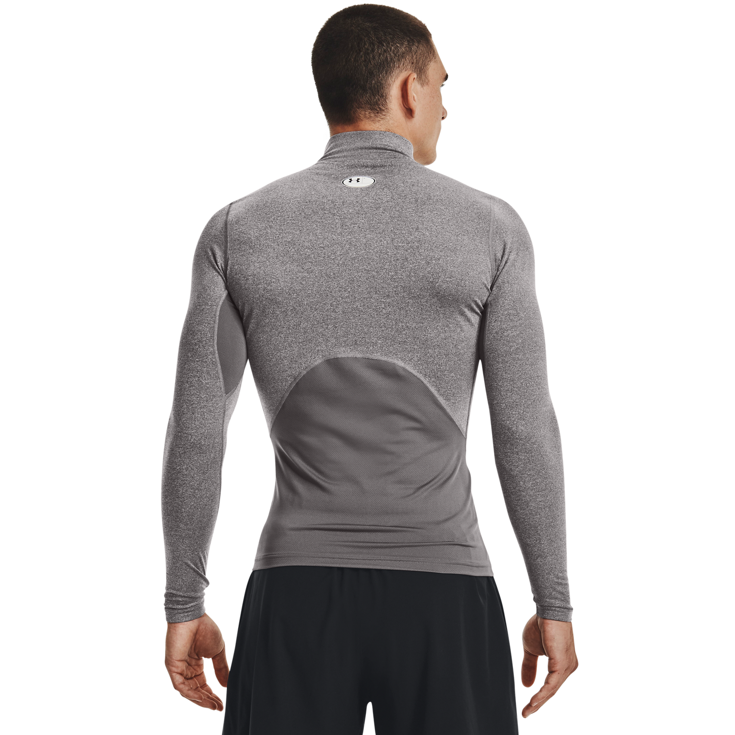 Under Armour CG Armour Comp Mock - Men's - Black/Charcoal Lt Heather