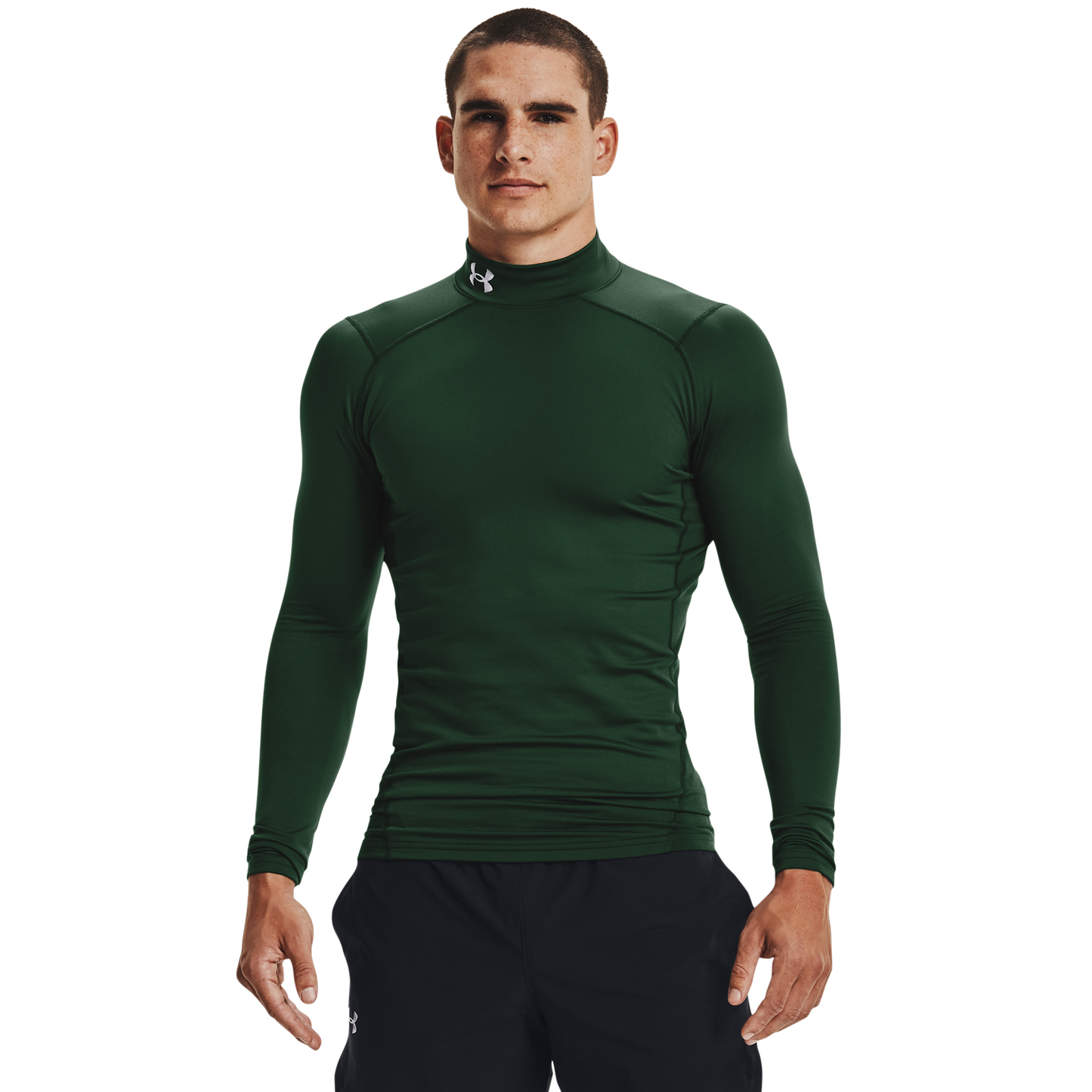 Under Armour CG Armour Comp Mock - Men's - Forest Green/White