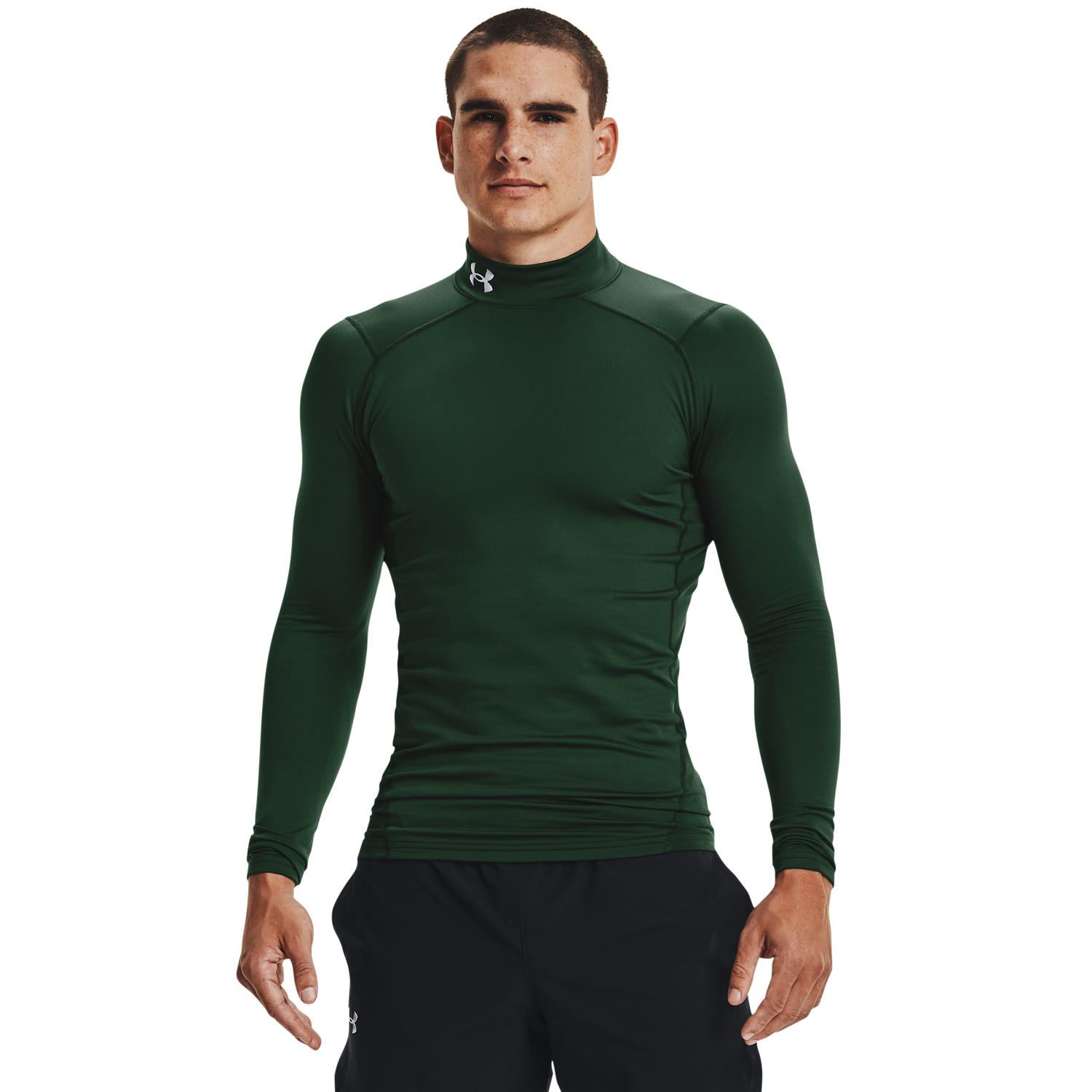 Under Armour CG Armour Comp Mock - Men's - Forest Green/White