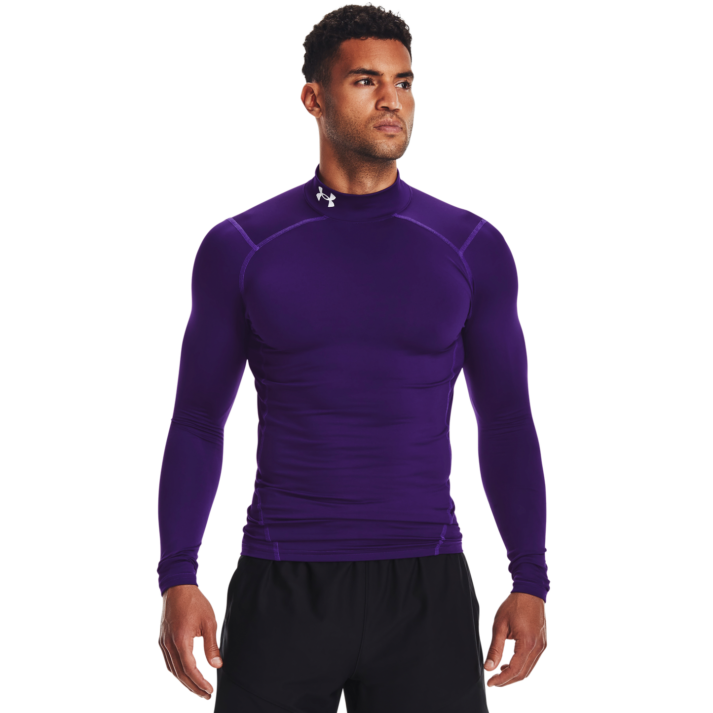 Under Armour CG Armour Comp Mock - Men's - White/Purple