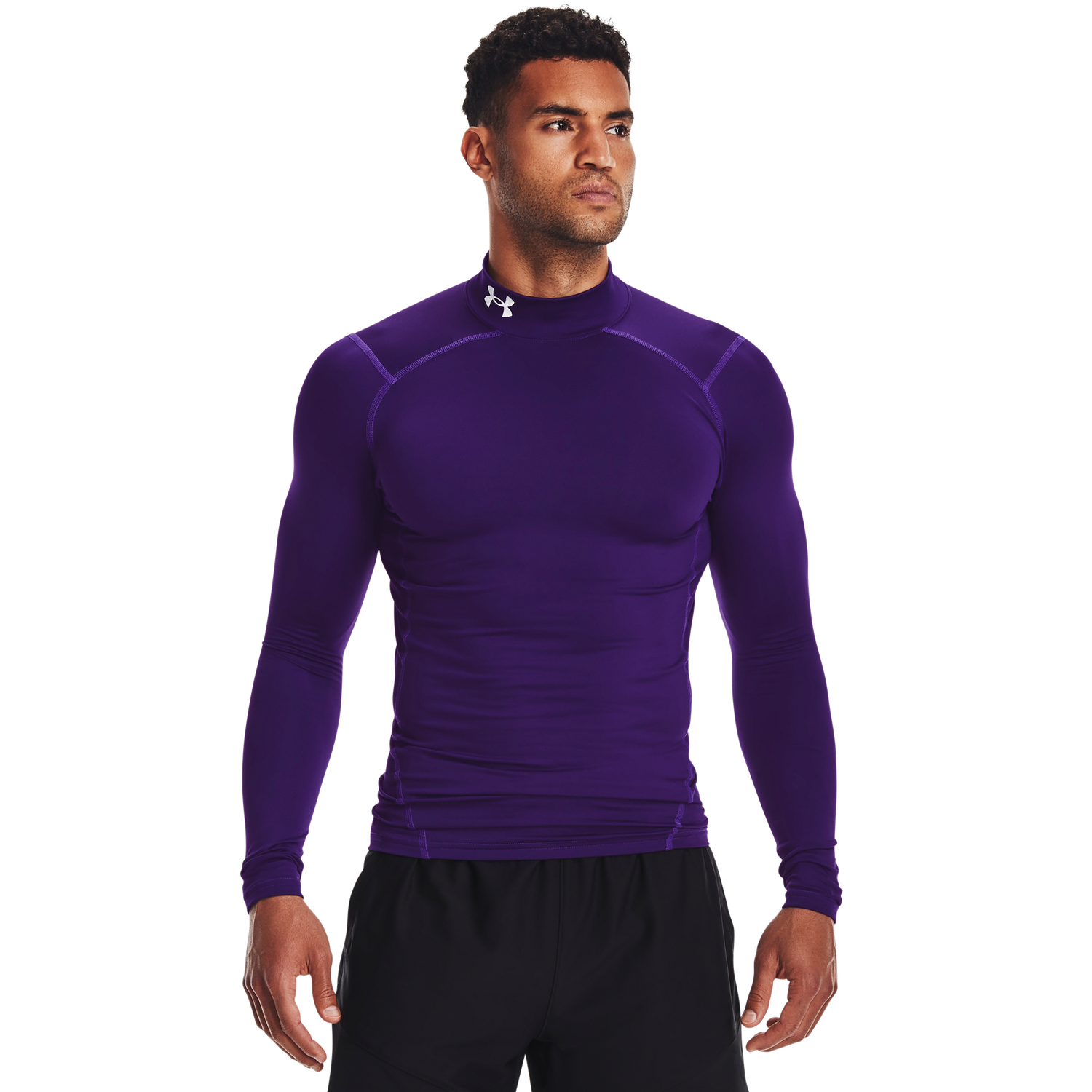 Under Armour CG Armour Comp Mock - Men's - White/Purple