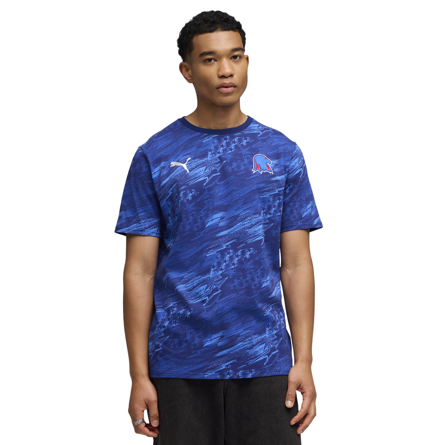 PUMA Usa Passion Aop Tee - Men's - Elektro Blue/Bluemazing